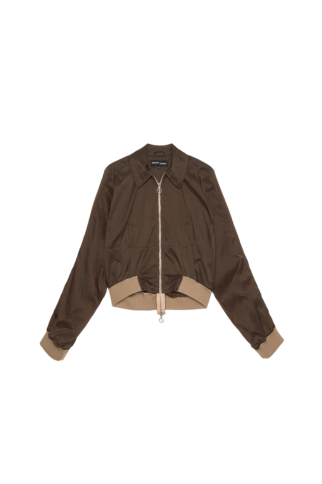 Edward Cuming Bottom Heavy Tech Bomber Jacket Brown – ESSXNYC