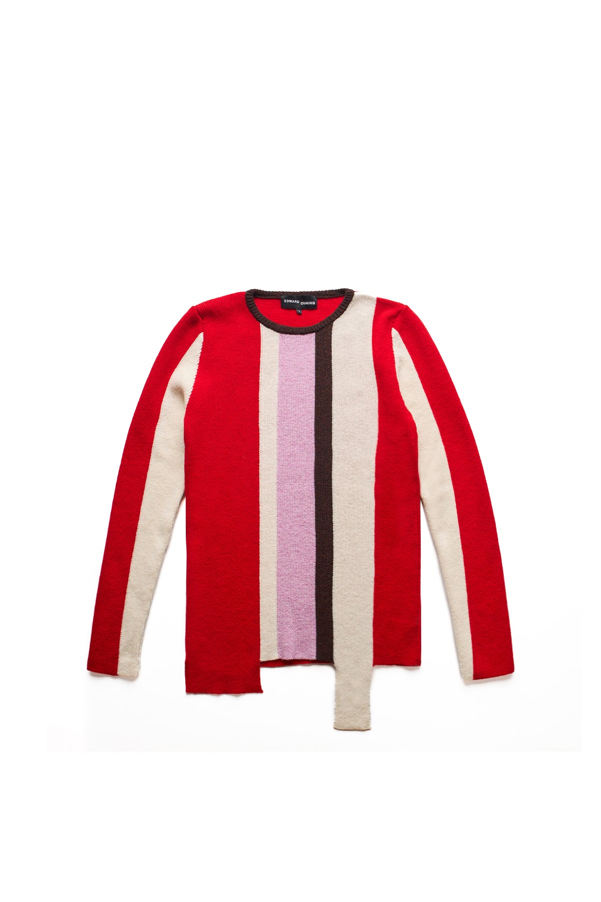 Edward Cuming Intarsia Vertical Stripe Sweater 12178