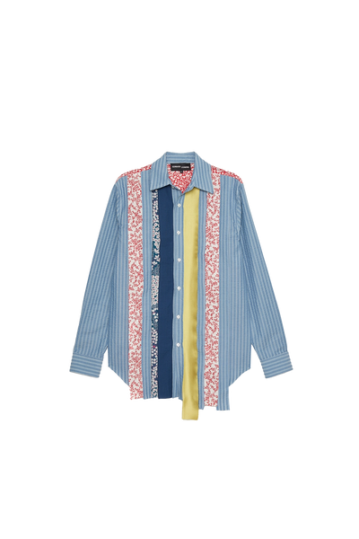 Edward Cuming Patch Slash Shirt Blue – ESSXNYC