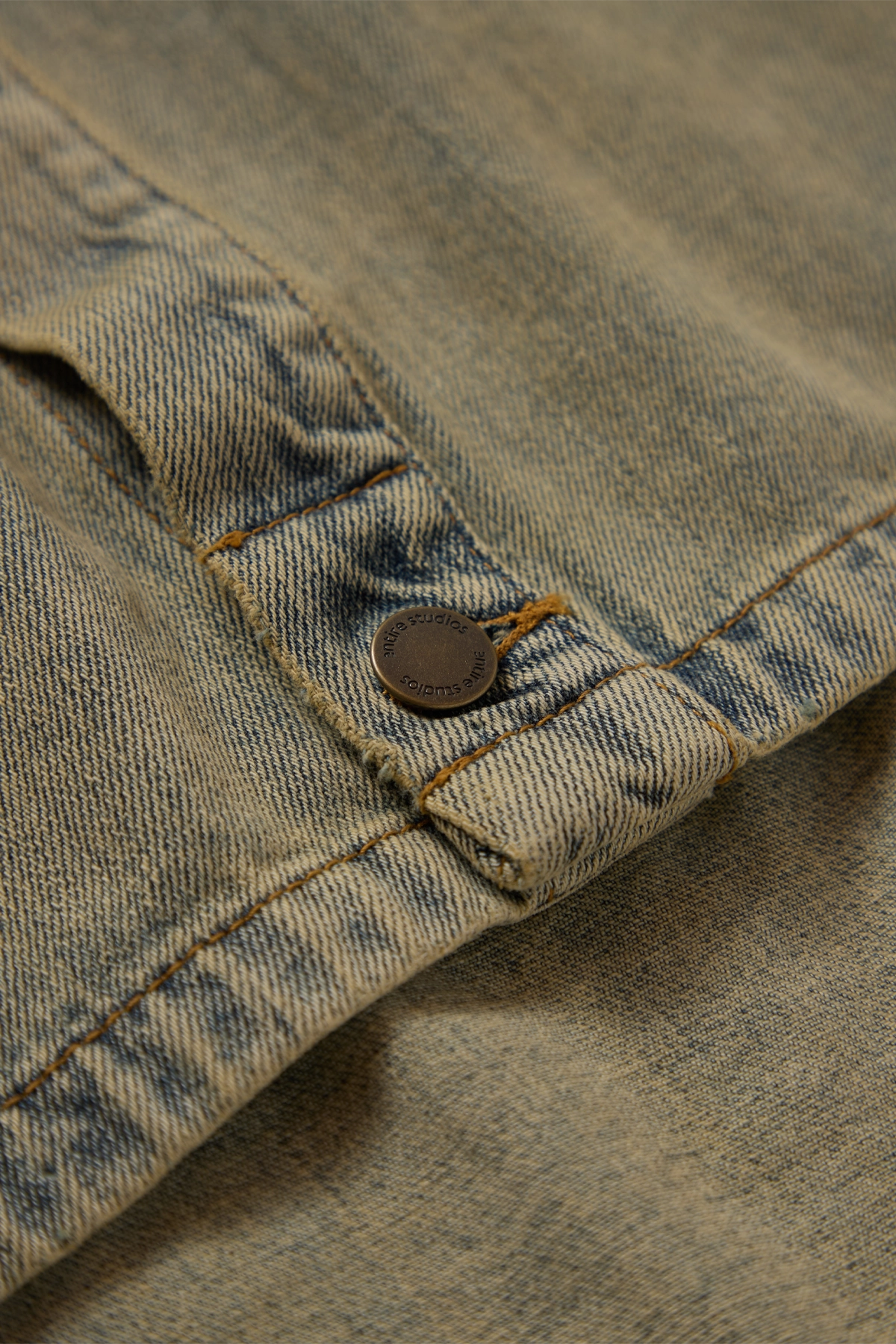 Entire Studios Herculean Denim Shirt Surface Wave Detail