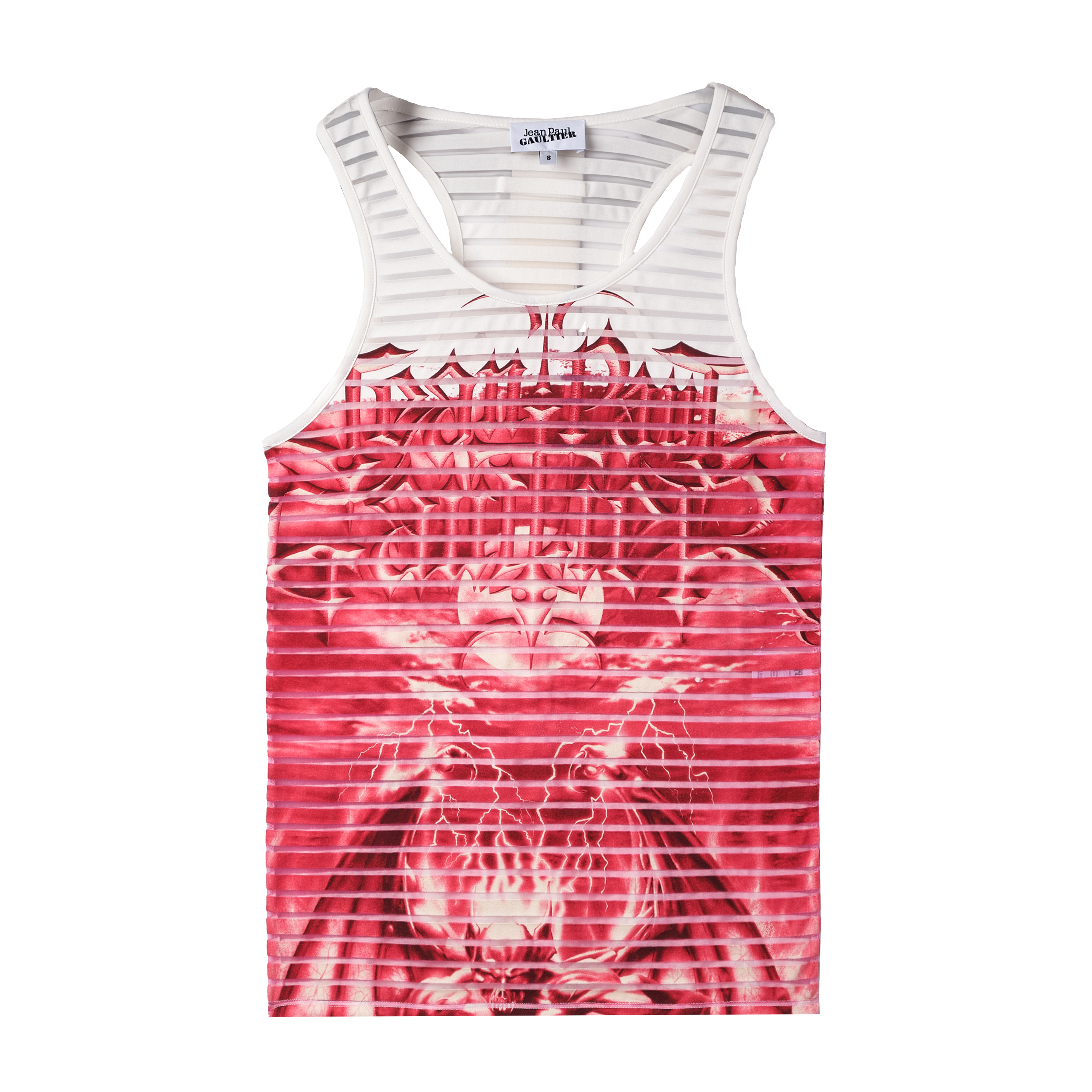 Jean Paul Gaultier Devored Jersey Tank Top Printed 