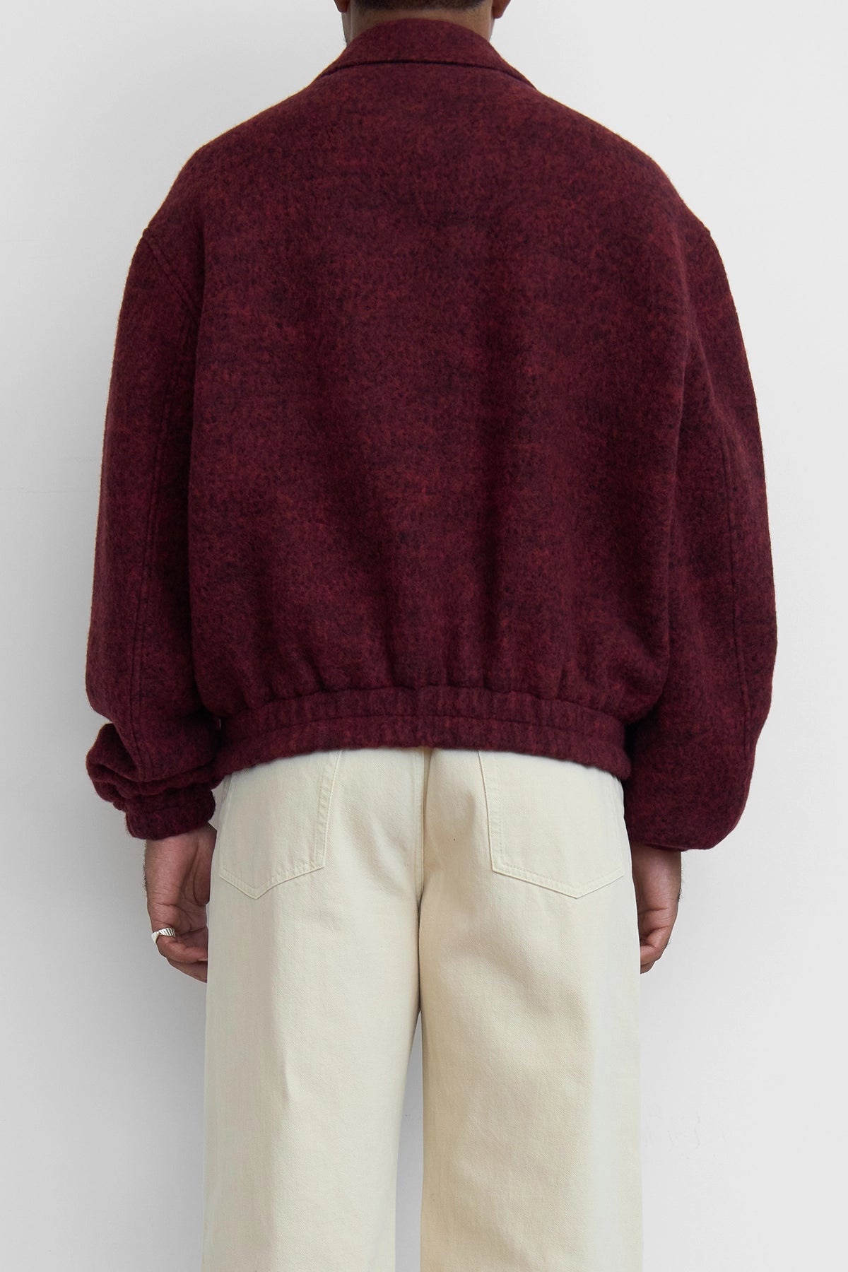 小物 Jil Sander Jil Sander Felted Wool Aviator Bomber Jacket Peach Opal