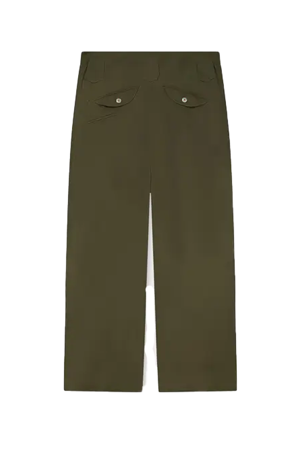 Kenzo Weave Double Knee Pant Dark Khaki