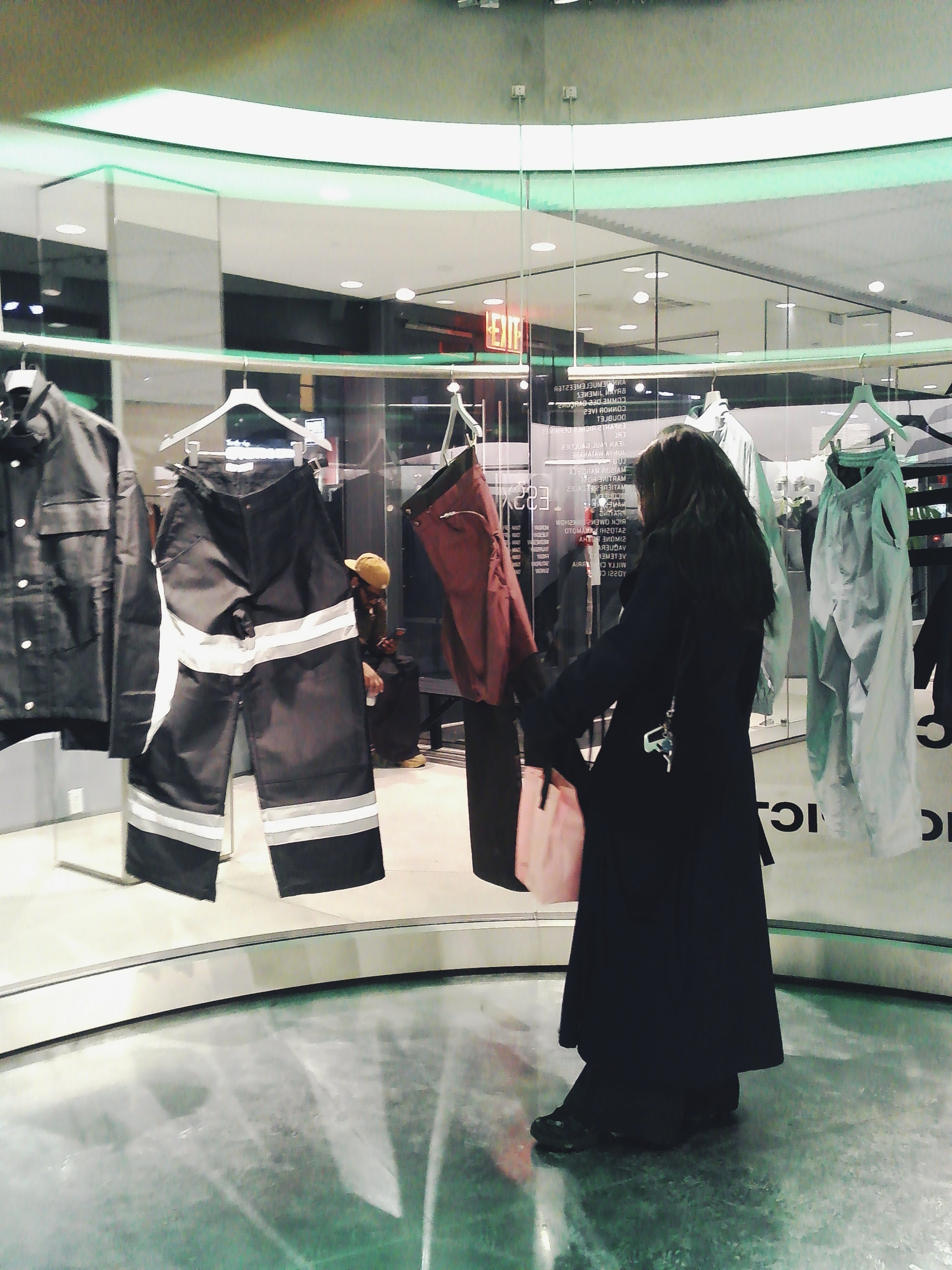 A person wearing incredibly styled clothes from ESSX NYC