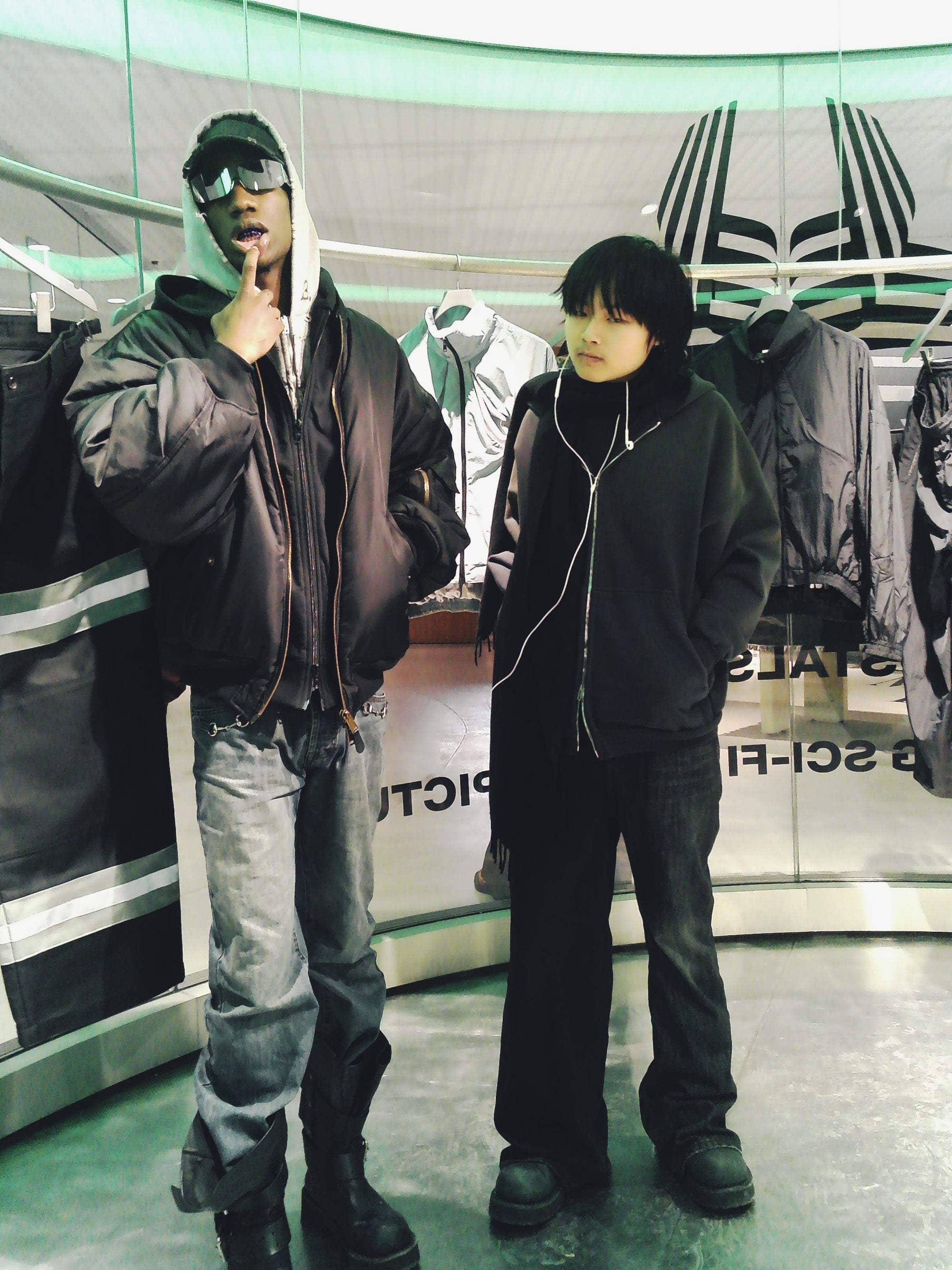 A person wearing incredibly styled clothes from ESSX NYC