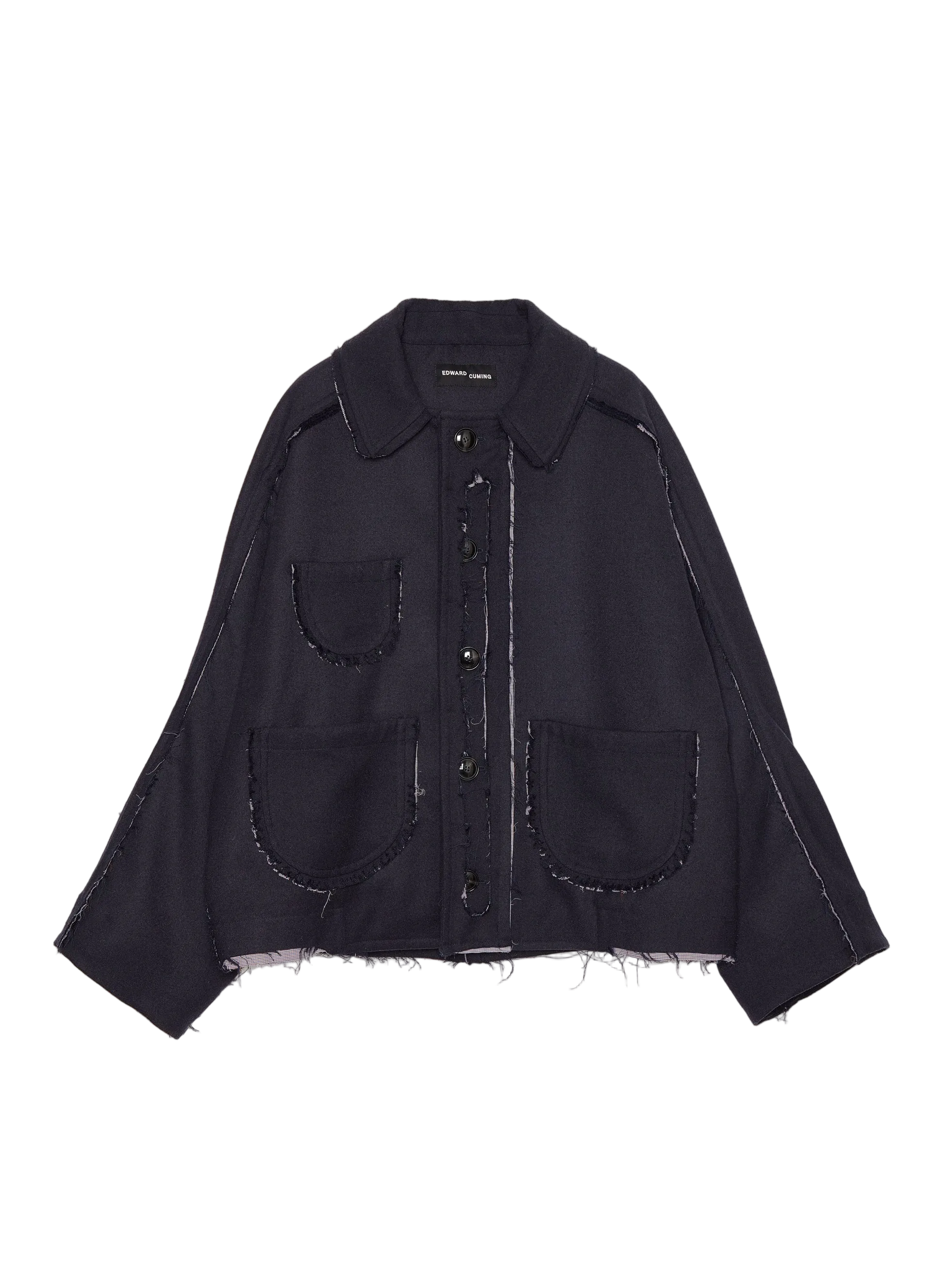Edward Cuming Cropped Raglan Jacket Navy