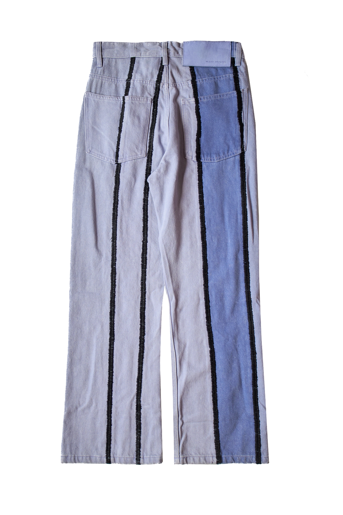 Glass Cypress Blue Panelled Flare Denim 1