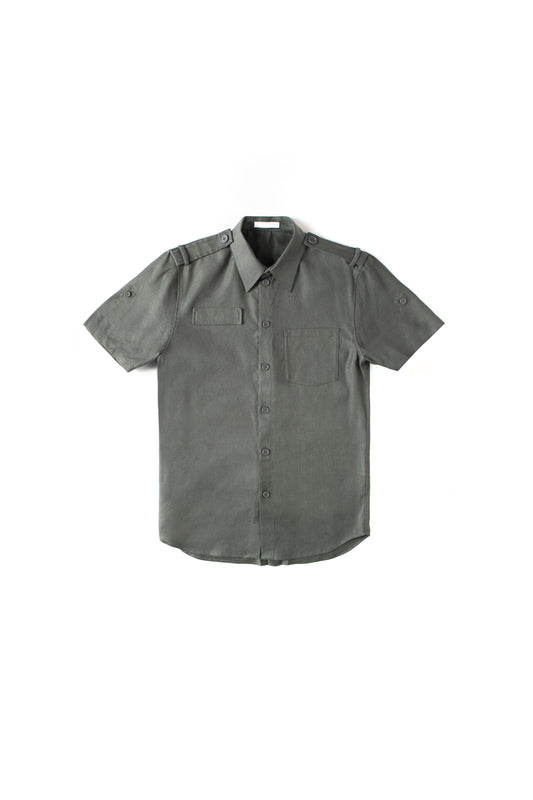 Linen Blend Short Sleeve Shirt