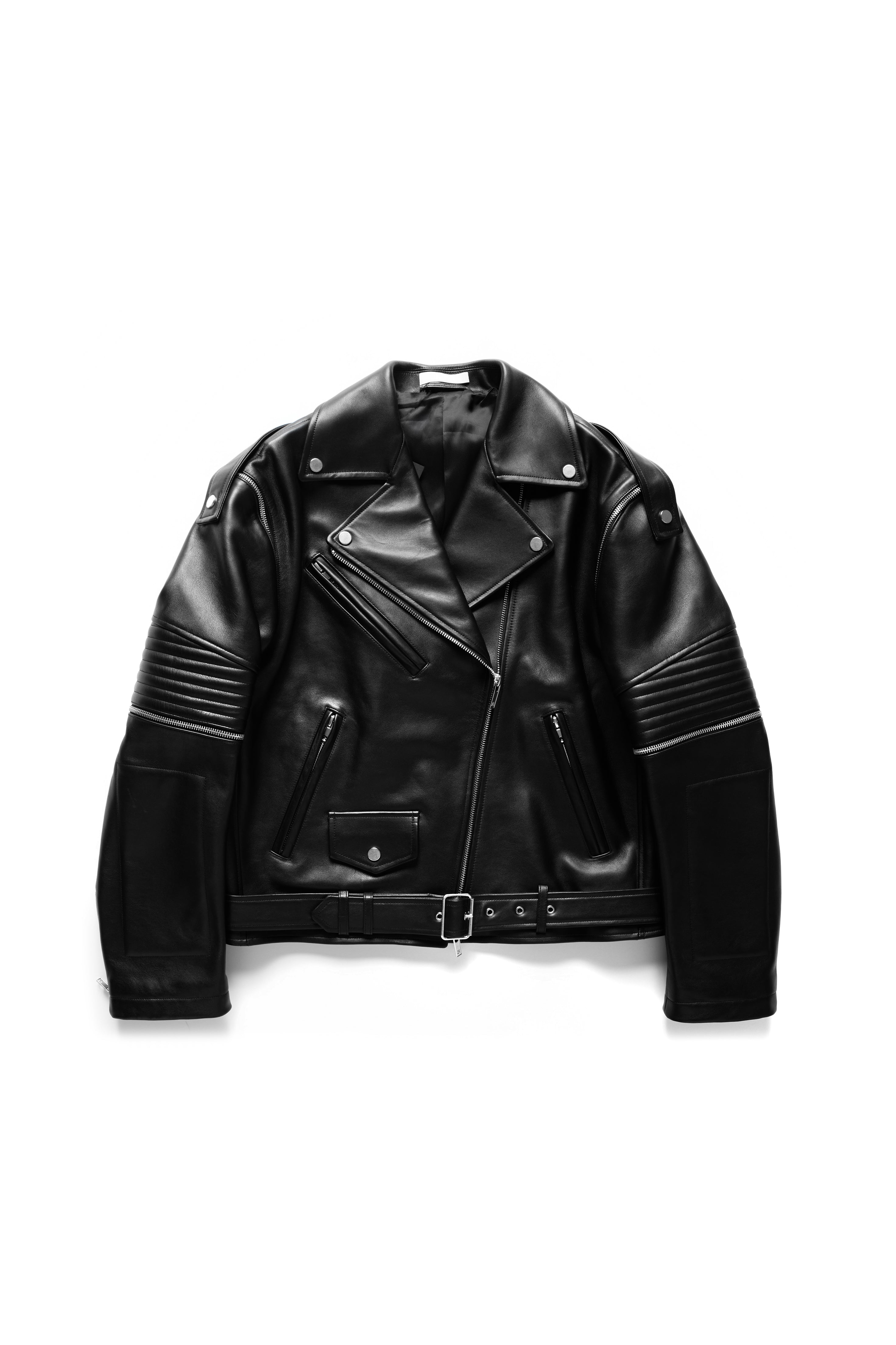 Helmut Lang Multi Zips Biker Leather Jacket 8798