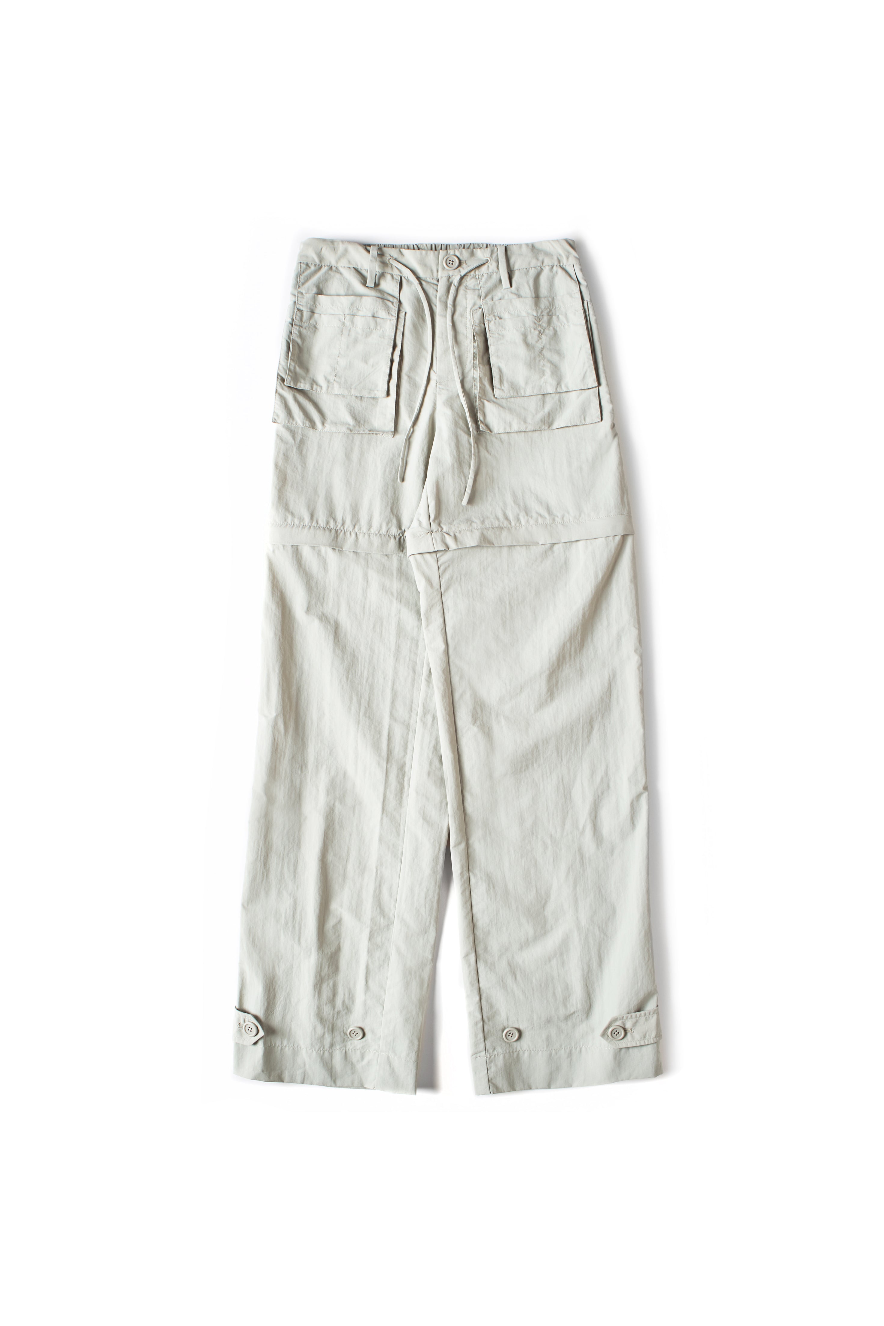 Nylon Zip Cargo Pants