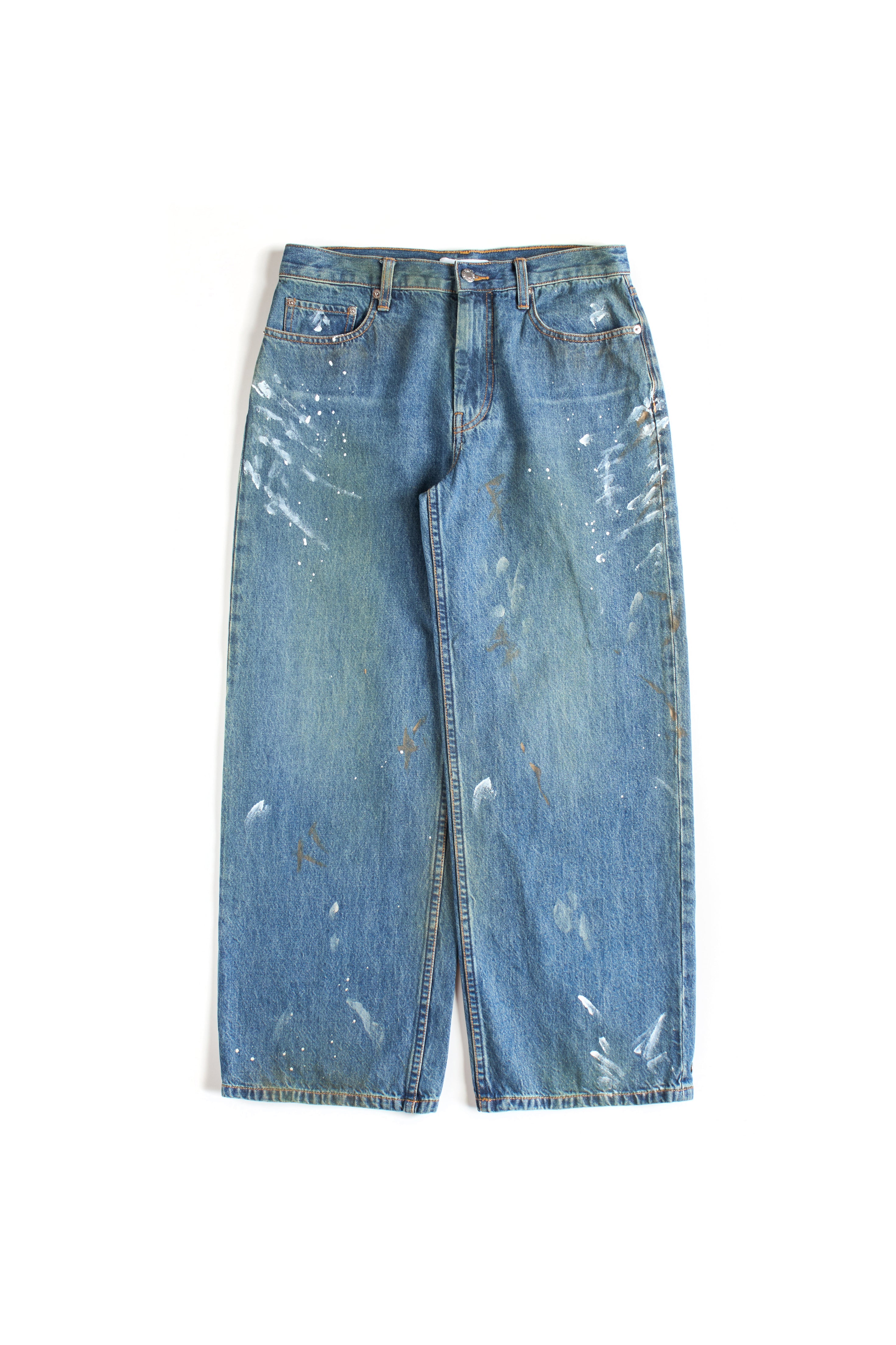 Cropped Wide Leg Jeans Blue