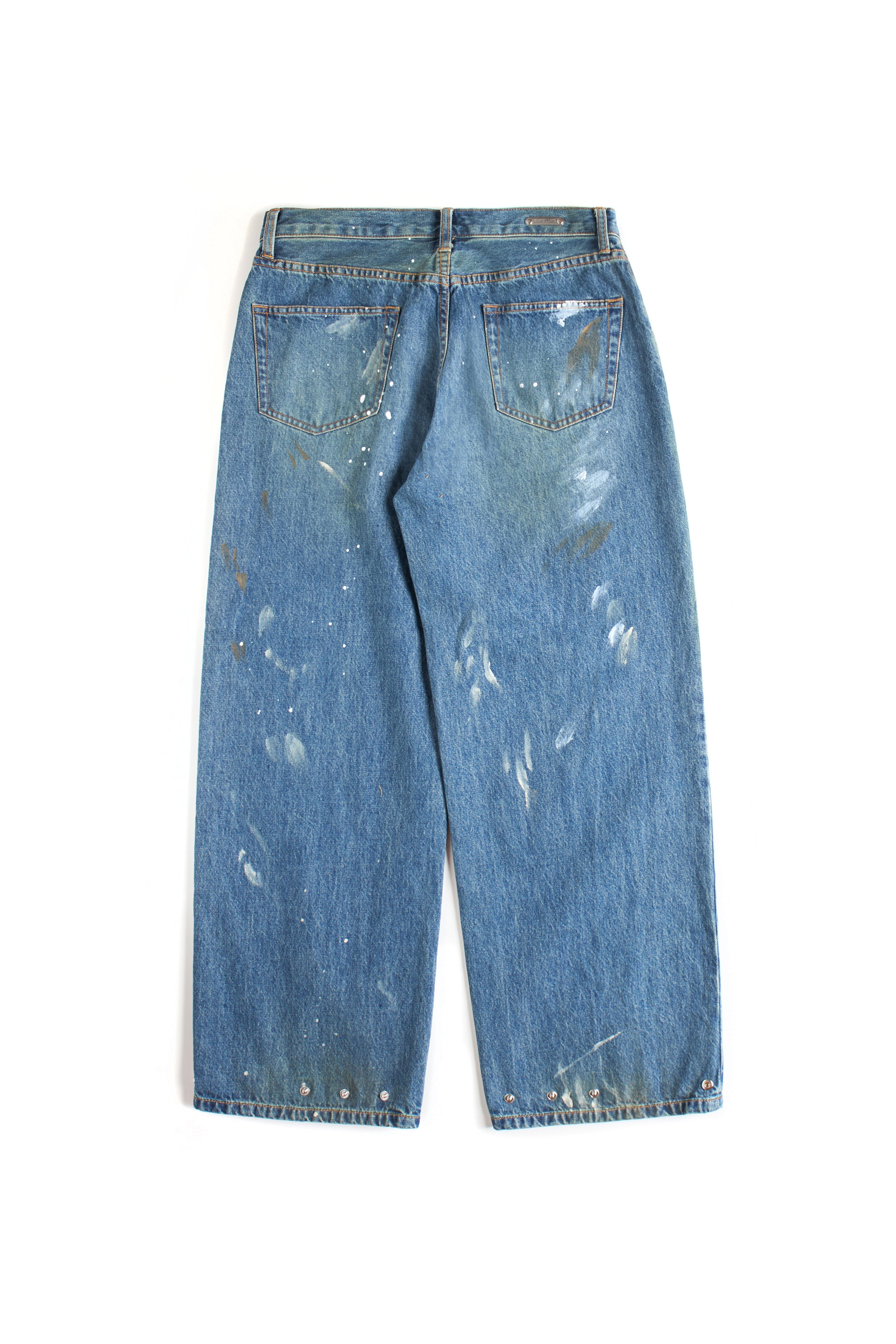 Cropped Wide Leg Jeans Blue