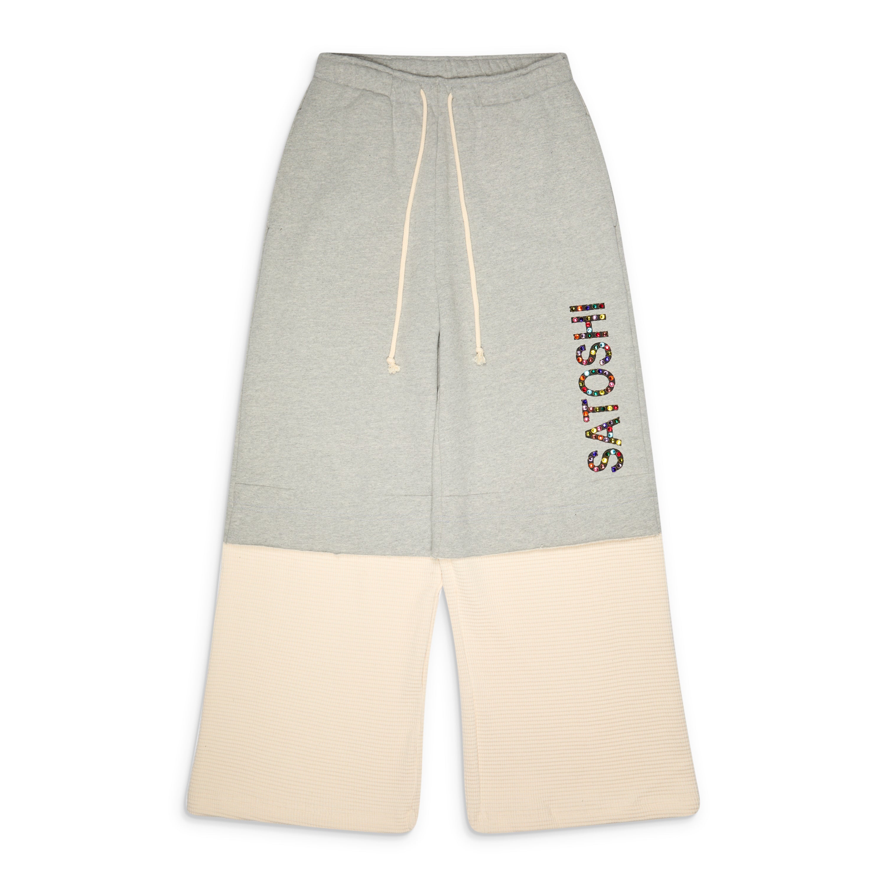 Satoshi Nakamoto Double Layer Studded Sweatpant Grey