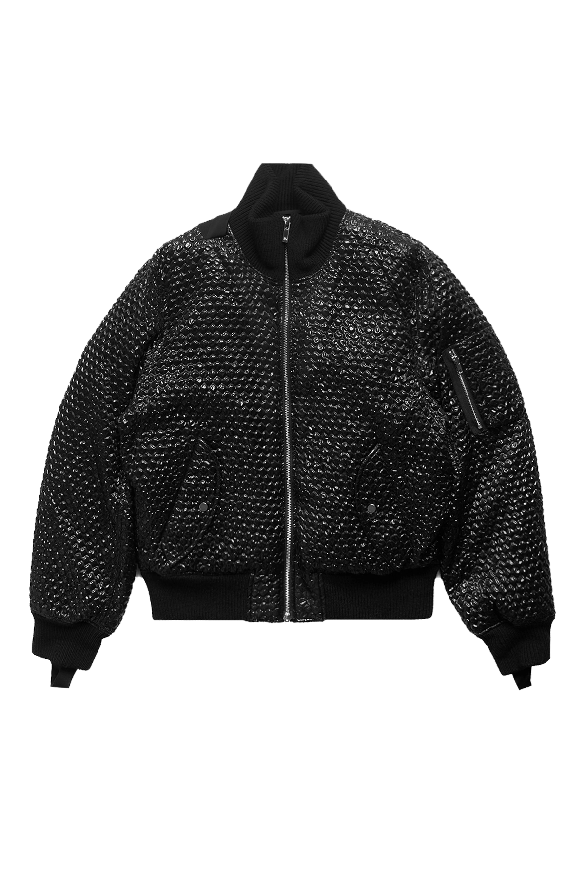 Helmut Lang Seatbelt Bomber Jacket Black