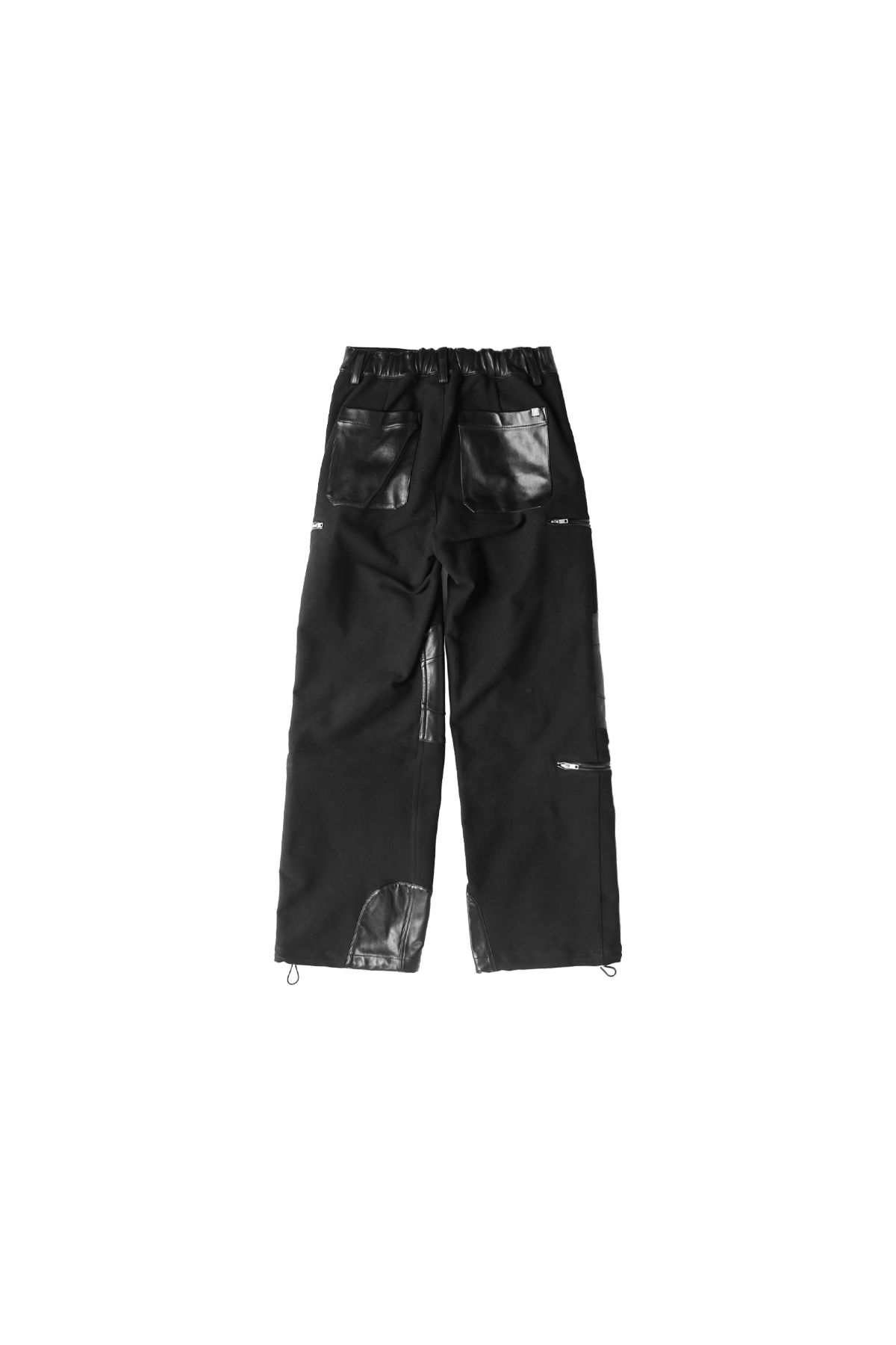 Helmut Lang Trousers With Leather Details Black 1