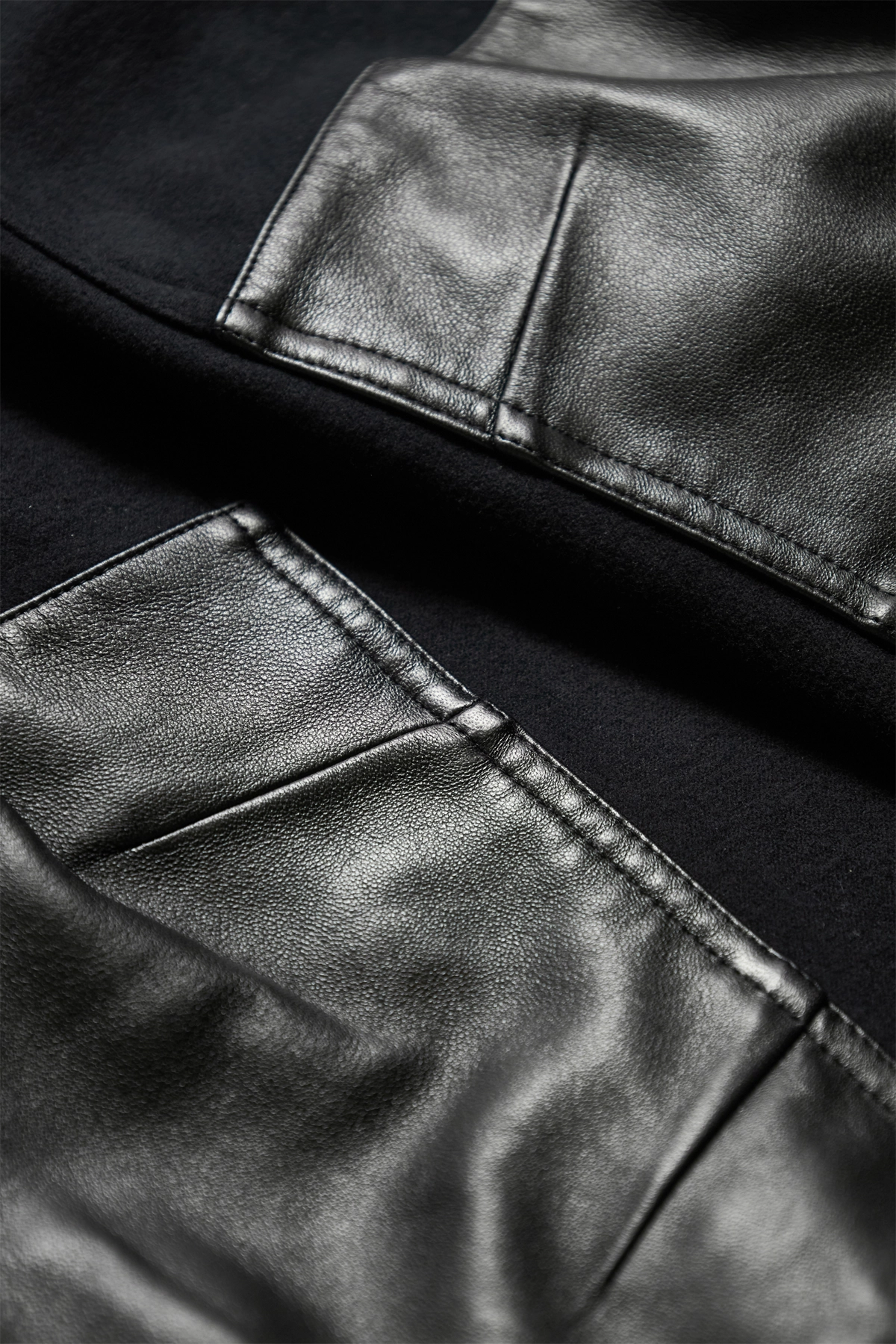 Helmut Lang Trousers With Leather Details Black 2