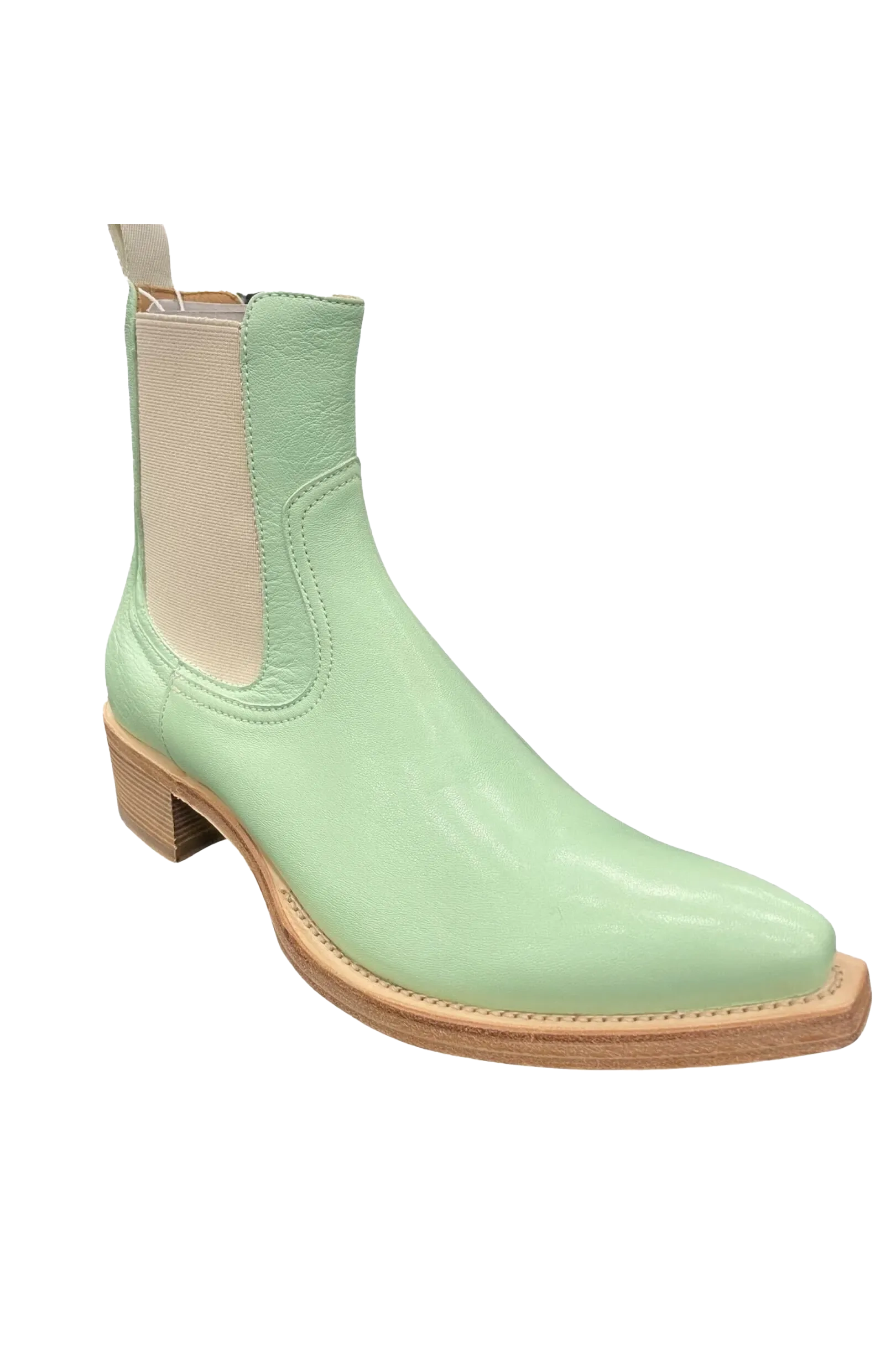 424 Boots - Cowboy/Biker Ankle Boot In Mint