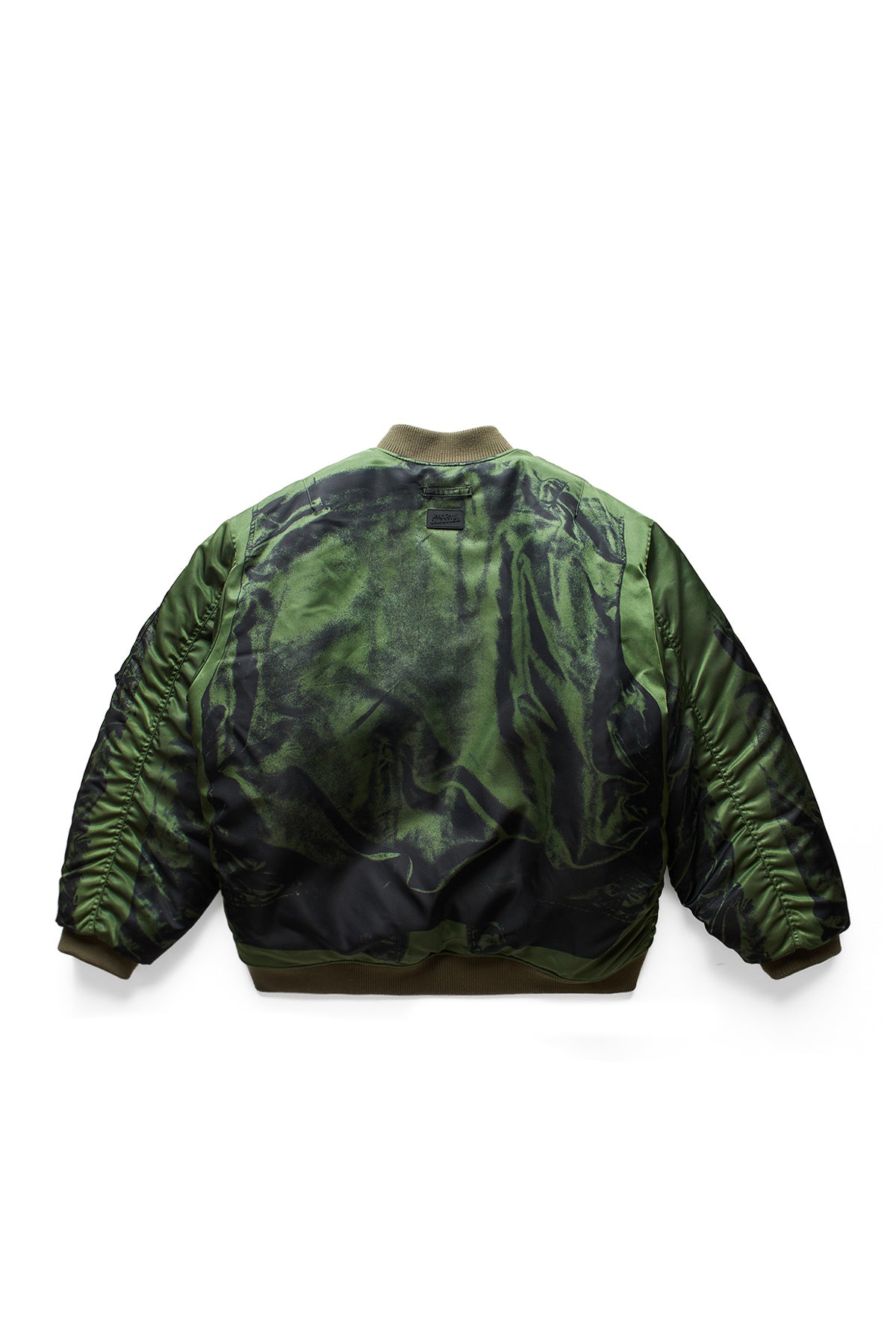 Jean Paul Gaultier Nylon Bomber Printed Trompe L'Oeil Bomber Green 11401