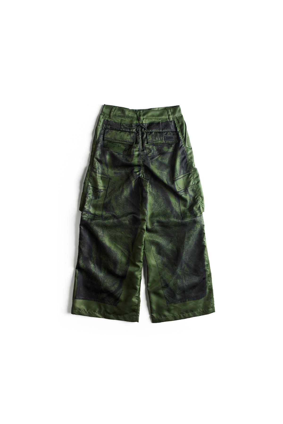 Jean Paul Gaultier Nylon Cargo Pant Printed Trompe L'Oeil Pant Green 11408