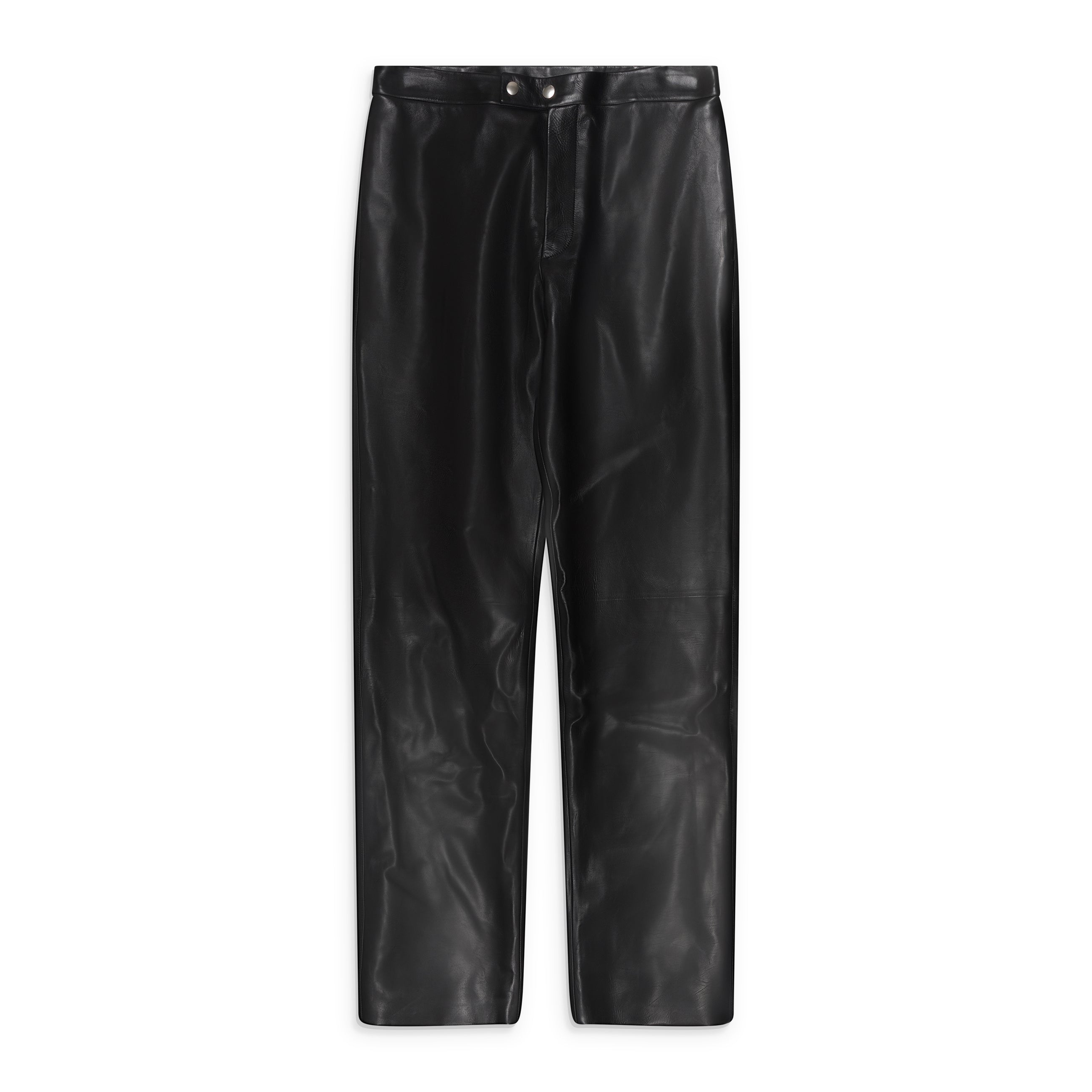 Jil Sander Leather Trousers Black front