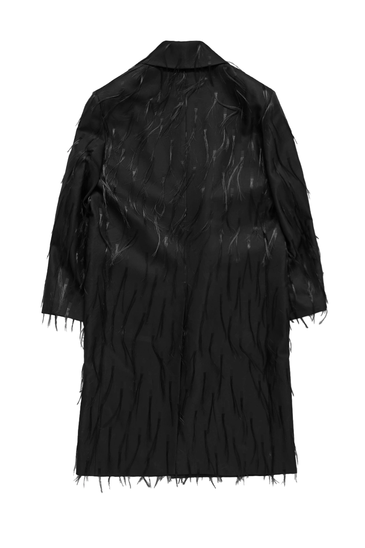 Jil Sander Spaced Out Nylon Fur Coat Black 1