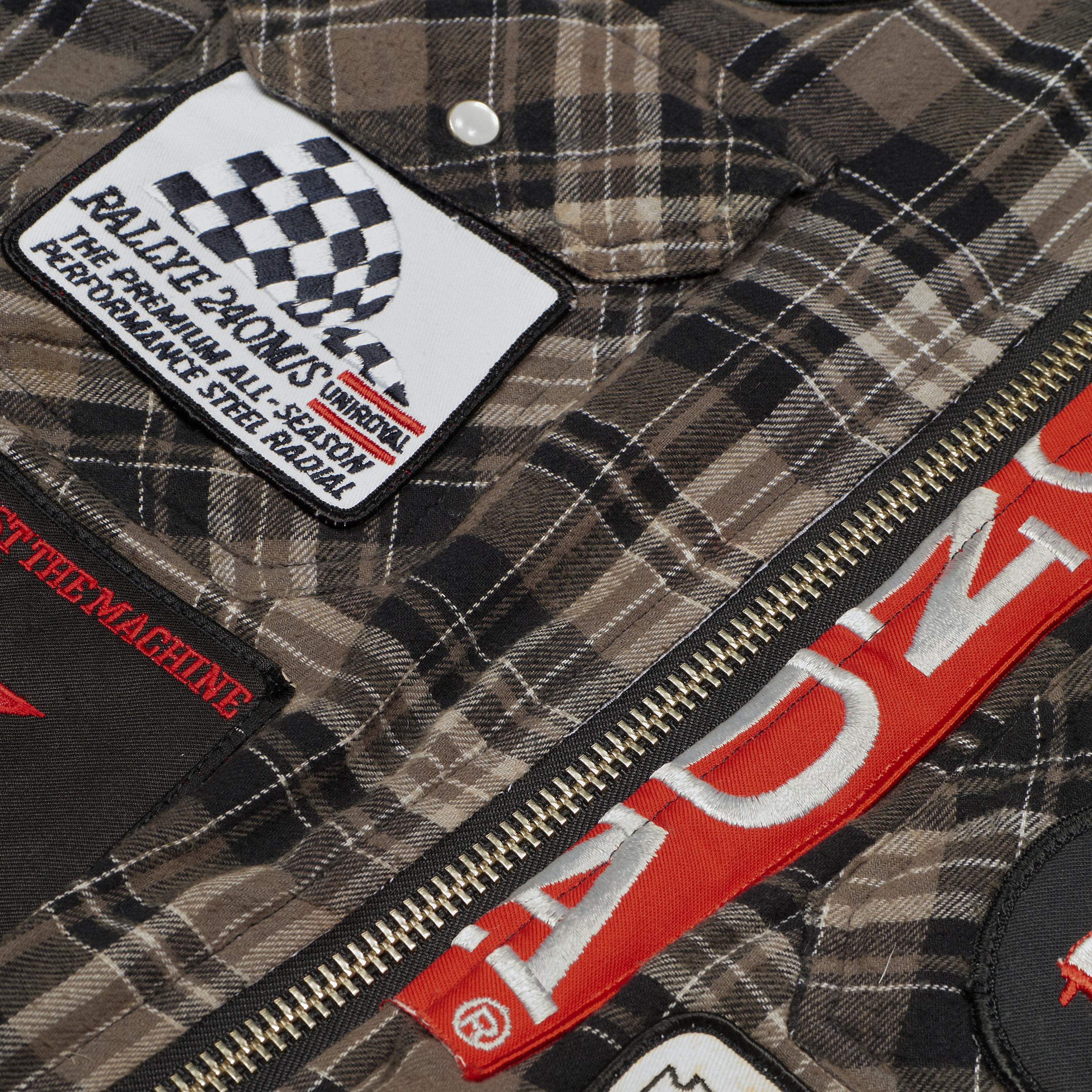 Joshua Jamal Flannel Patchwork Bomber Multicolor