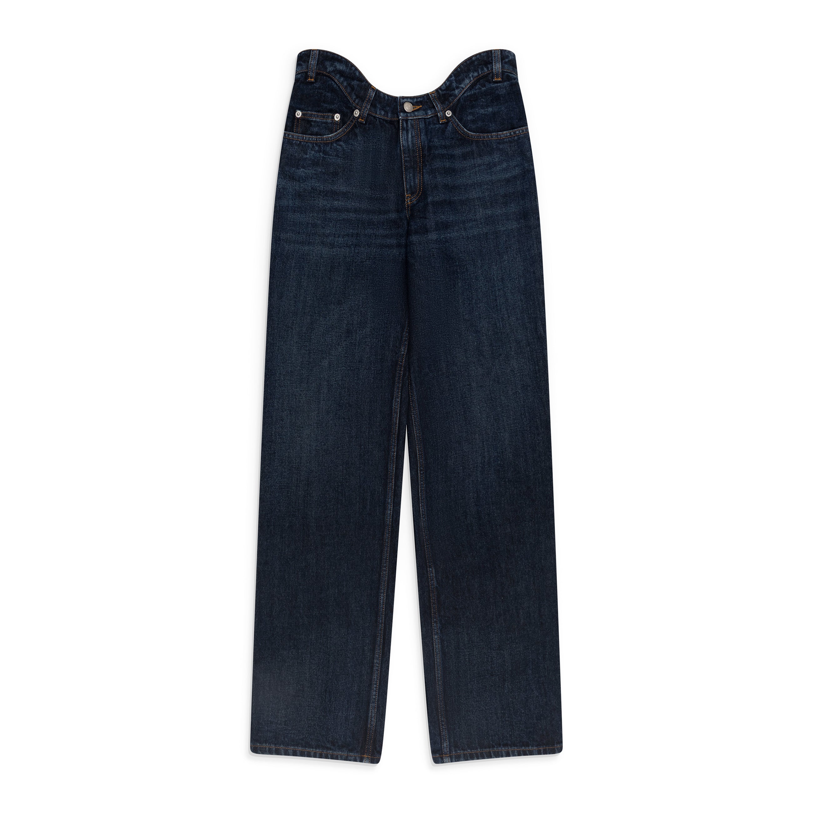 Jean Paul Gaultier Straight Leg Denim Pant Blue - front