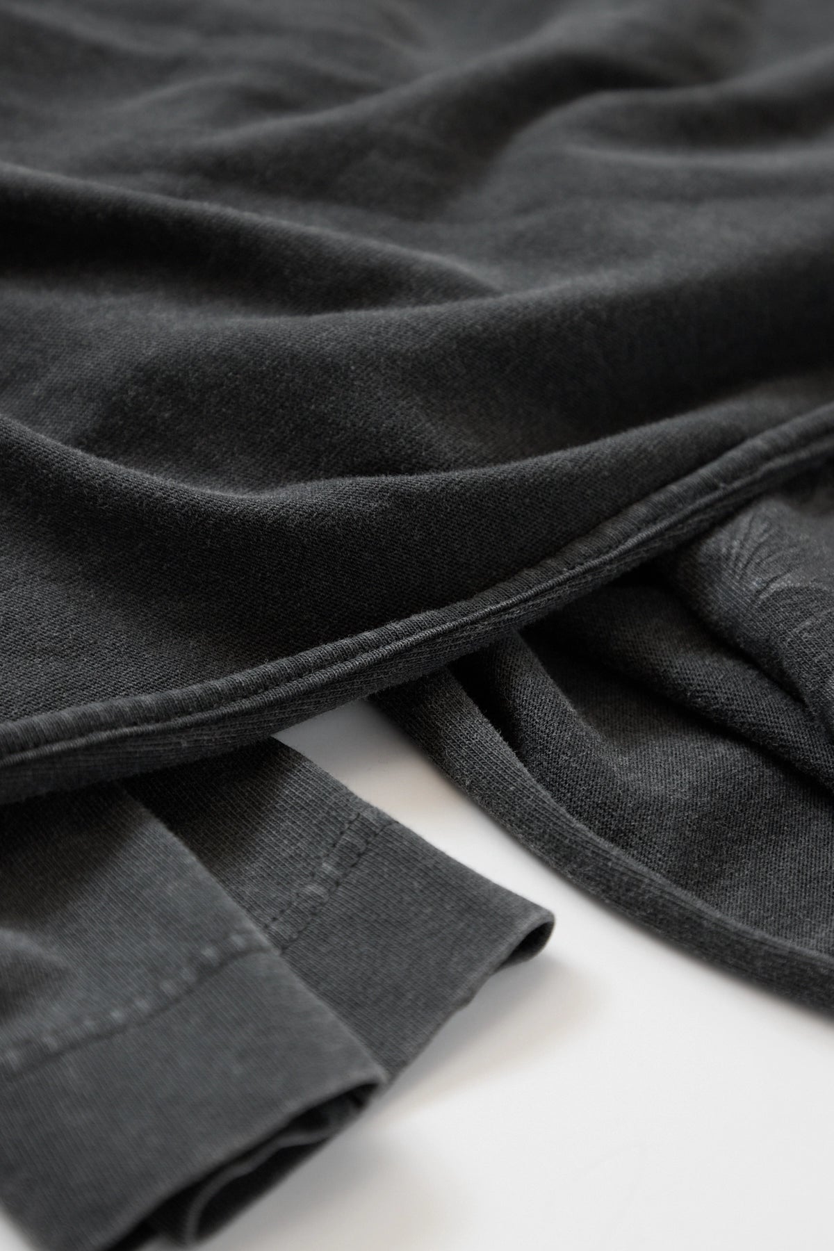 Jean Paul Gaultier Washed Jersey Crew Neck With Scarf Printed "Jpg Laurier Stamp" Logo Black