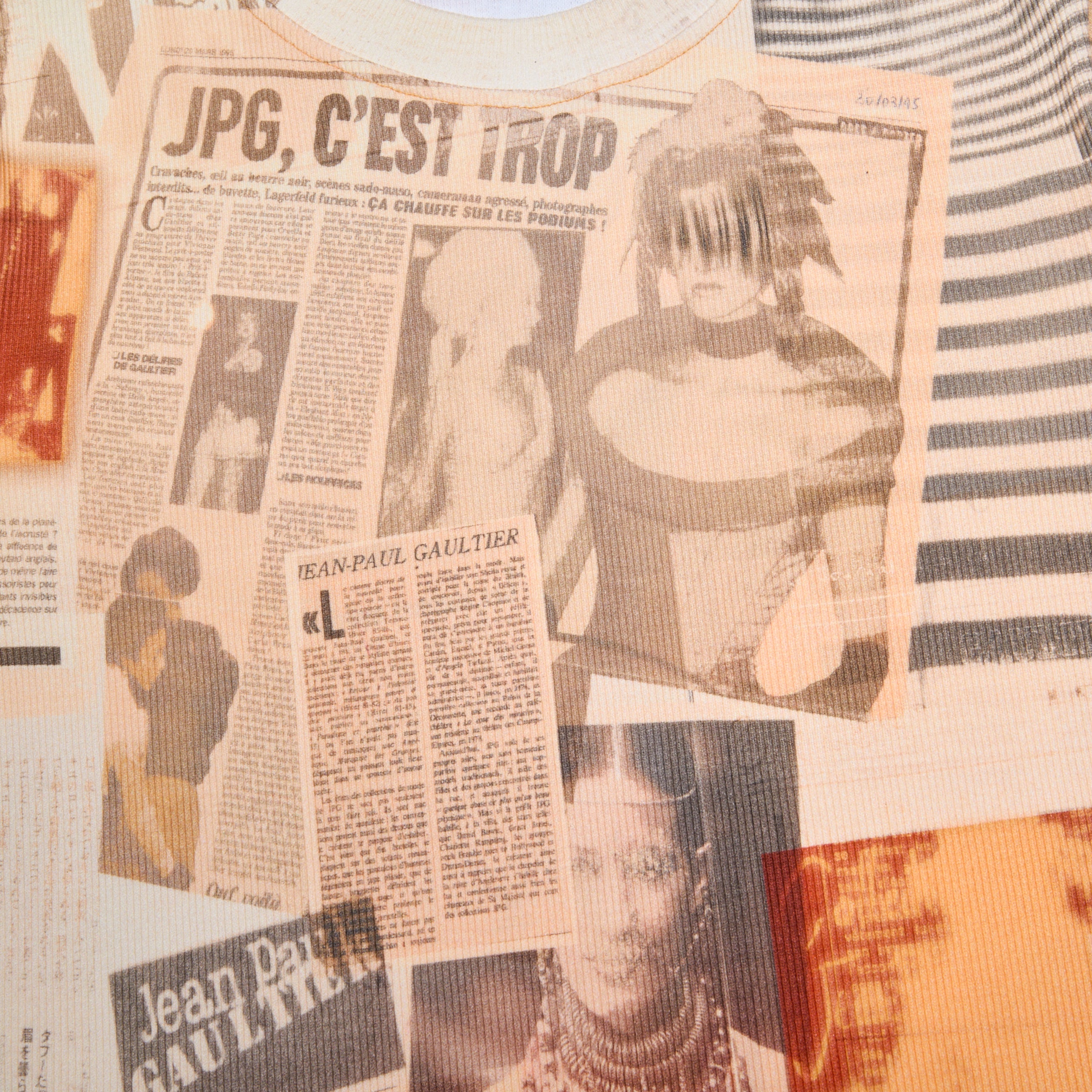 Jean Paul Gaultier Journal Print Rib T-Shirt