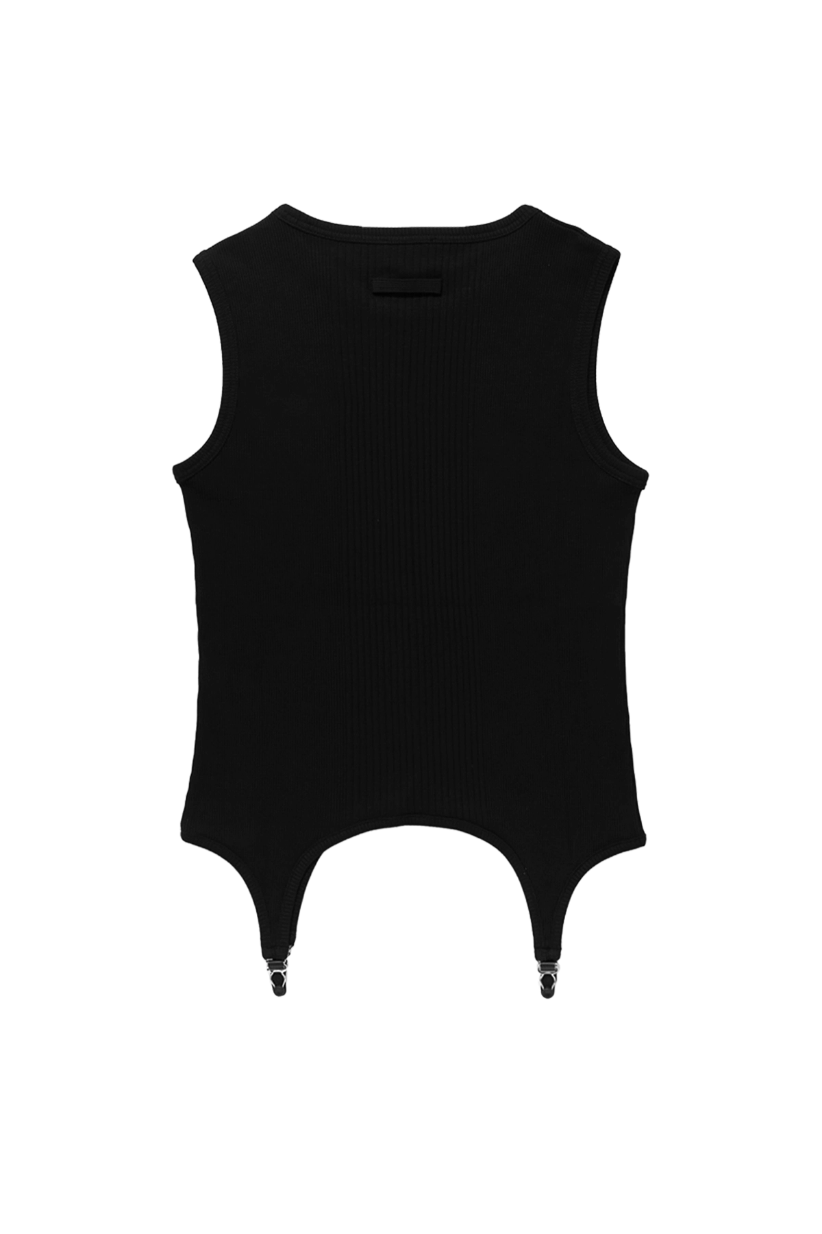Jean Paul Gaultier 'The Garter' Ribbed Tank Top Black – ESSXNYC Jean Paul Gaultier 'The Garter' Ribbed Tank Top Black – ESSXNYC