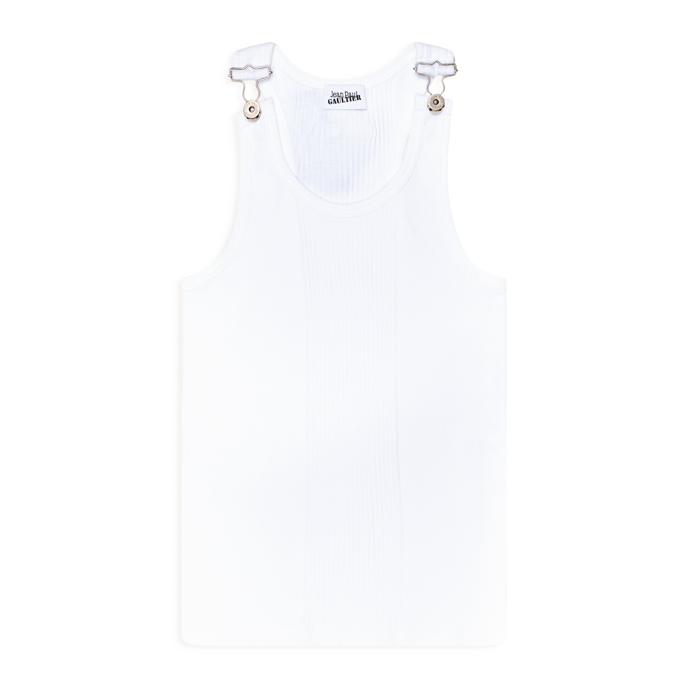 Jean Paul Gaultier Ribbed Tank Top White