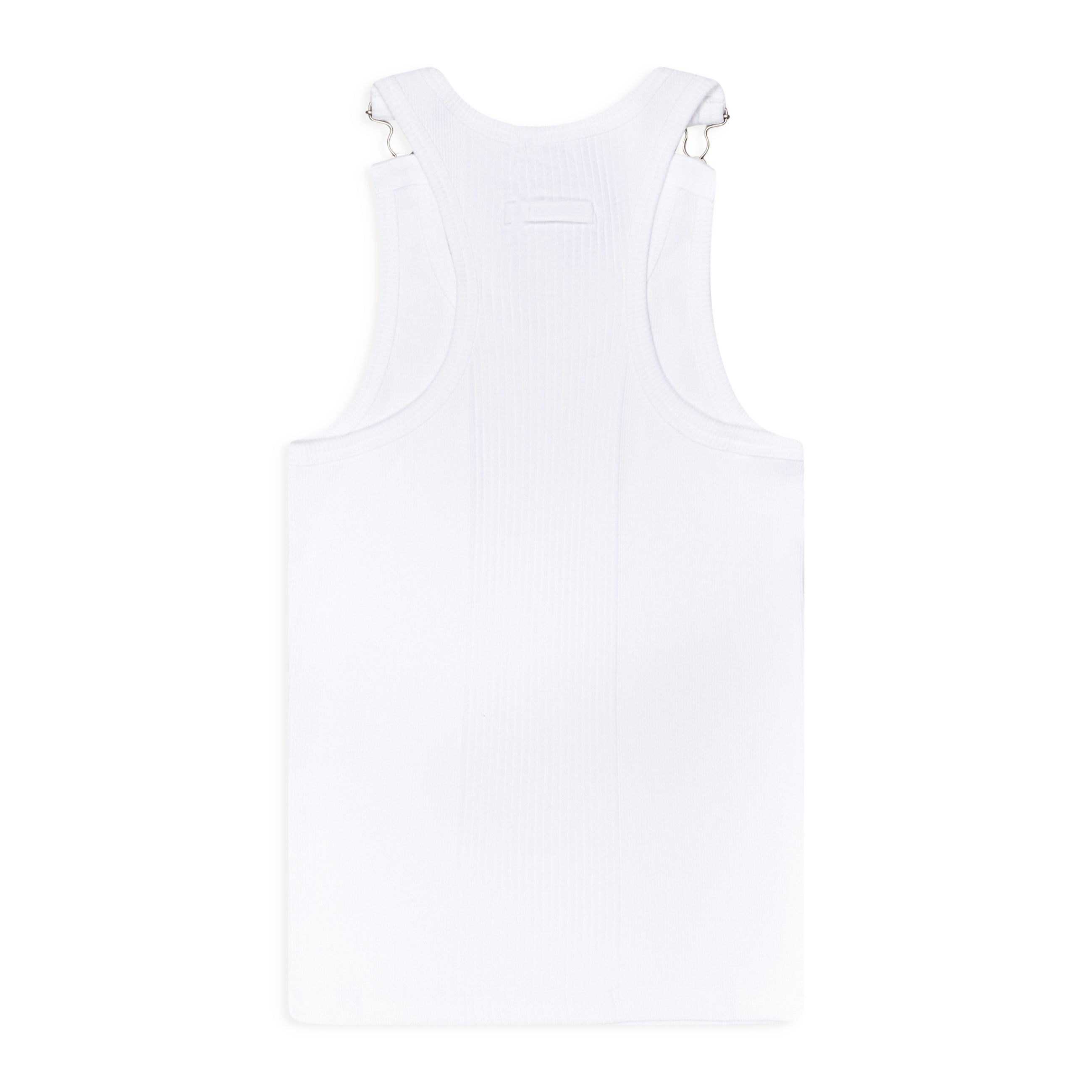 Jean Paul Gaultier Ribbed Tank Top White