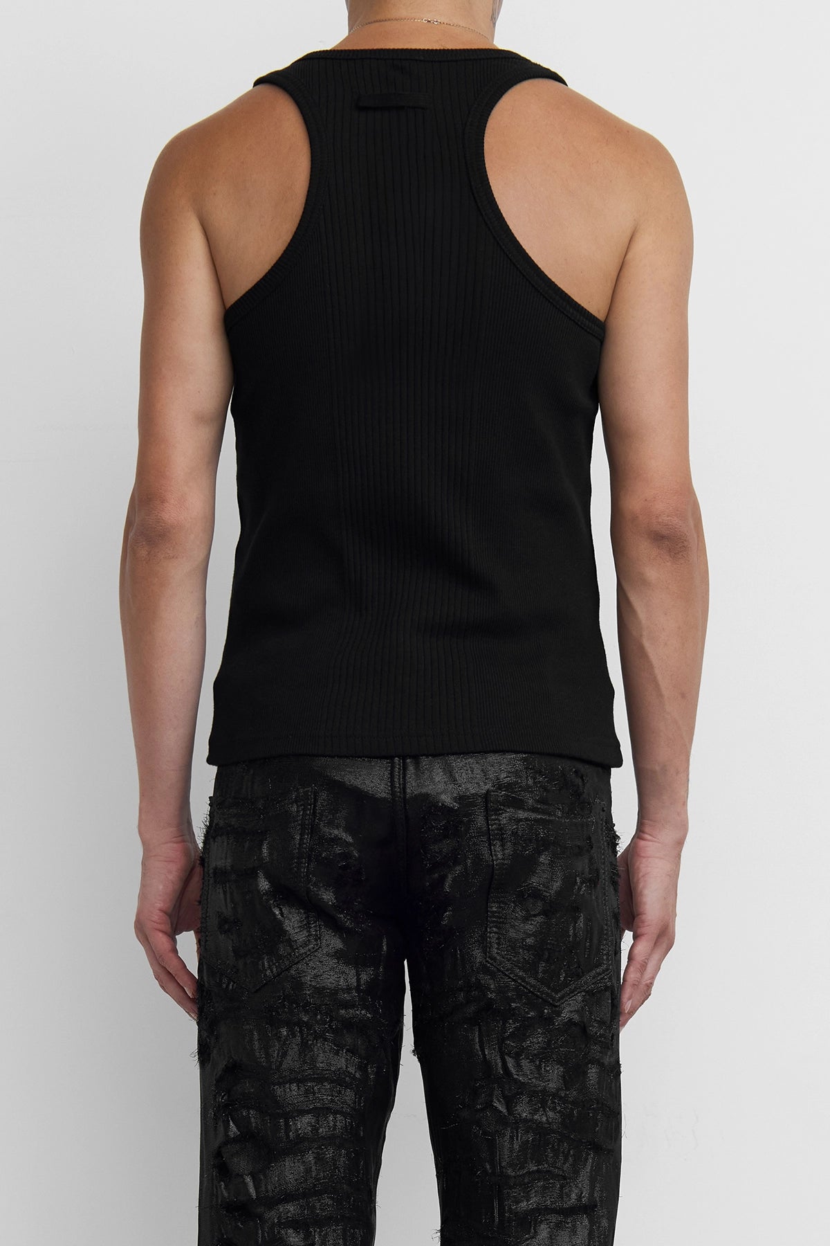 Jean Paul Gaultier 'The Piercing' Detail Tank Top Black