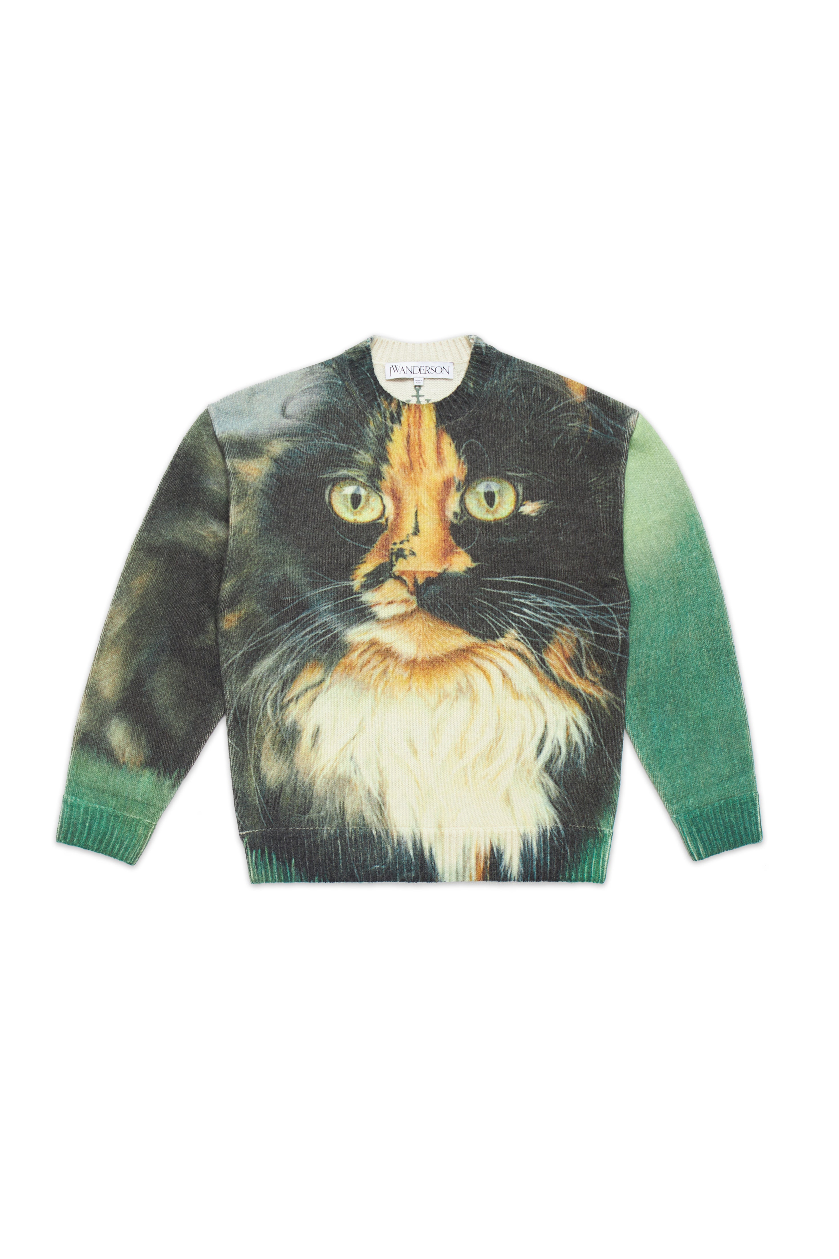 JW ANDERSON CAT PRINTED JUMPER SWEATER MULTI-COLOR