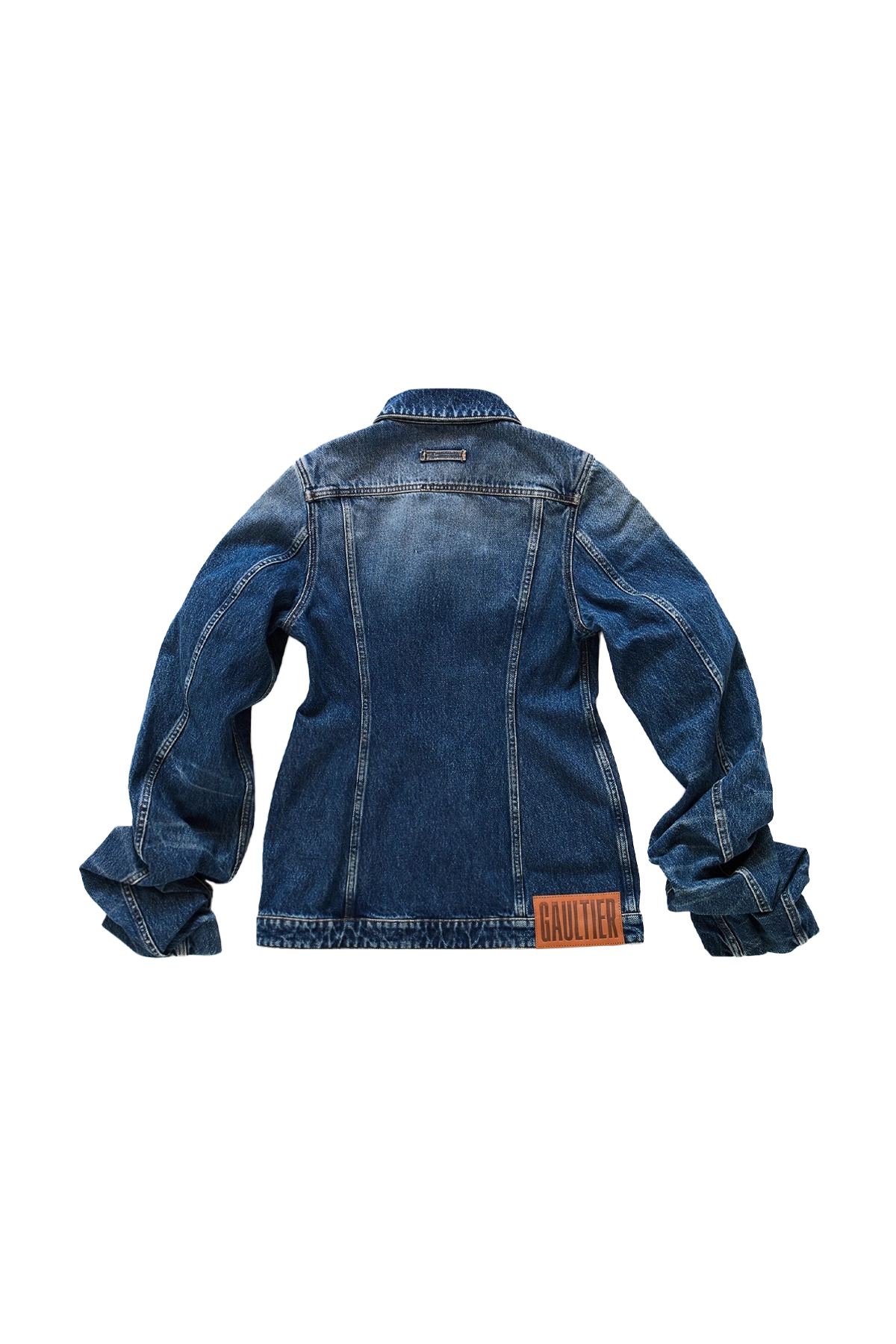 Jean Paul Gaultier Fitted Denim Jacket With Extended Sleeves Jean Paul Gaultier Fitted Denim Jacket With Extended Sleeves