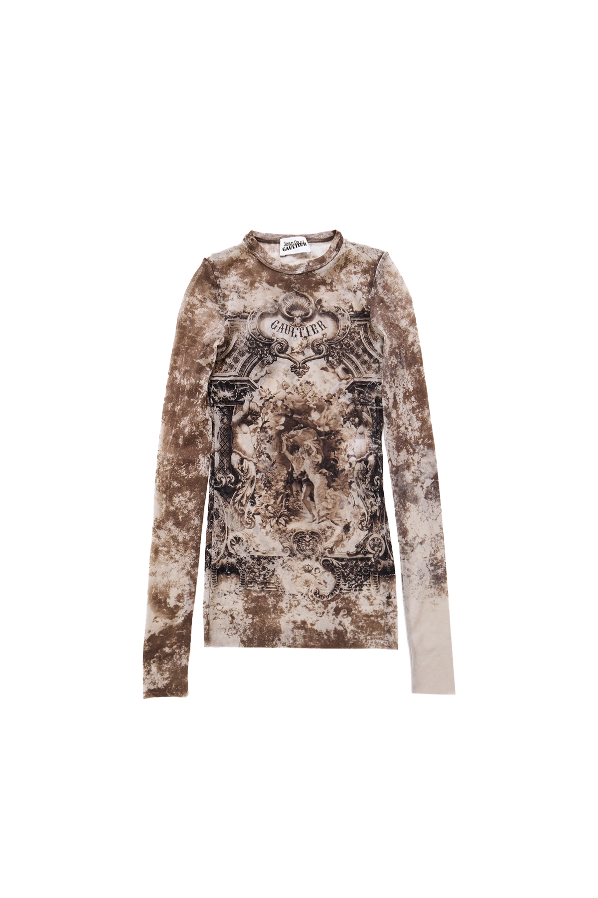Jean Paul Gaultier Mesh The Médaillon Long Sleeve Top 