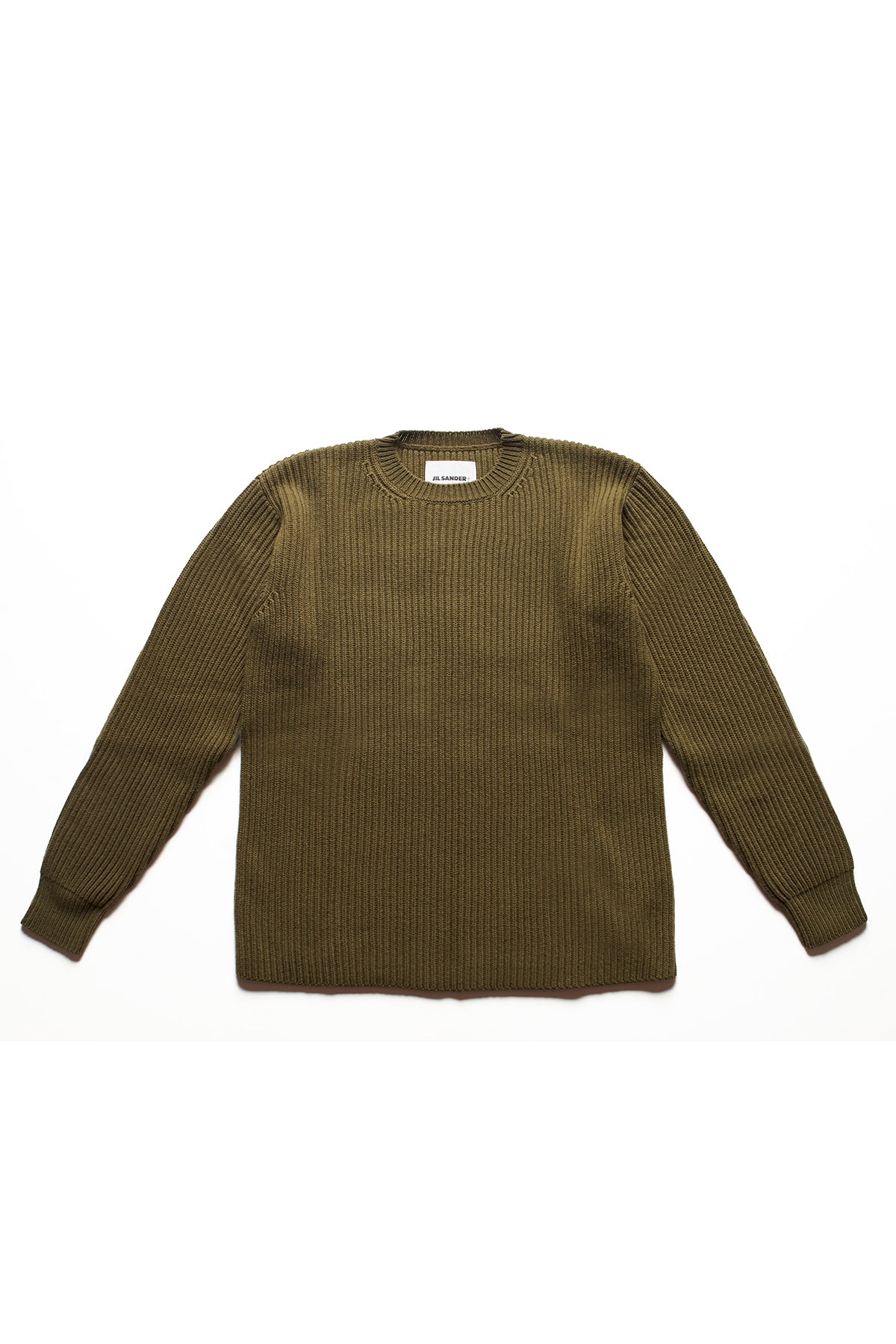 JIL SANDER+ CABLEKNIT SWEATER GREEN