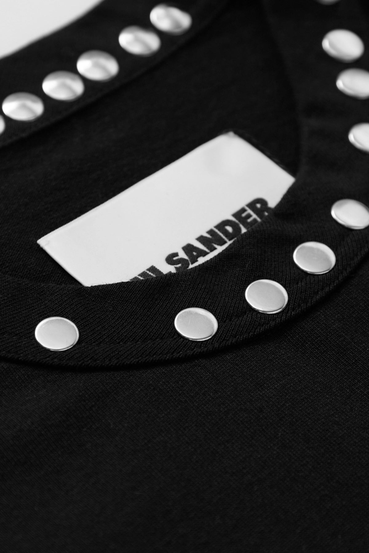Jil Sander Studded Long Sleeve T-Shirt Black
