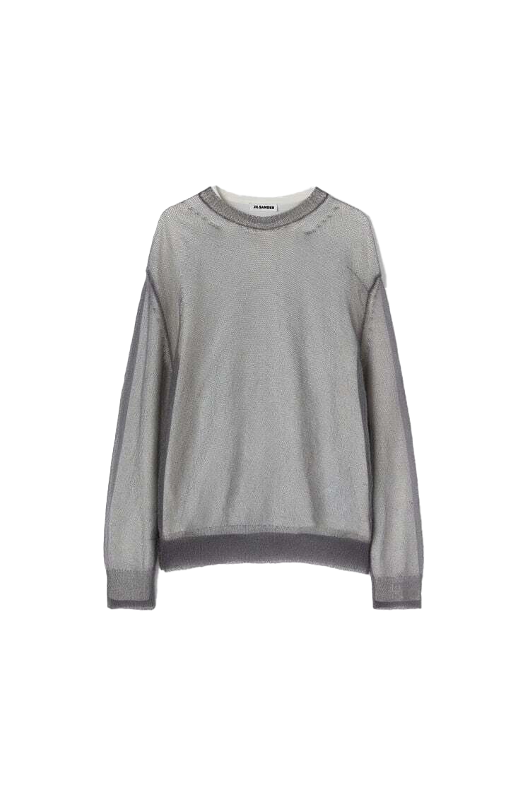 Jil Sander Translucent Layered Sweater Grey