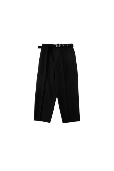 Jil Sander Wool Canvas Belted Trousers Black – ESSXNYC