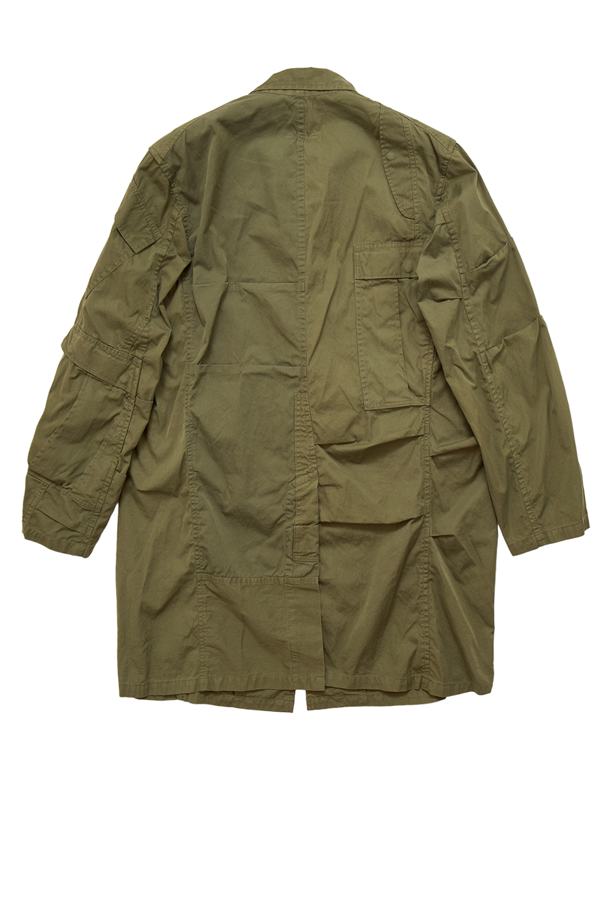 Eye Junya Watanabe Man Rebuild By Needles Multi Pocket Duster Coat Khaki 1