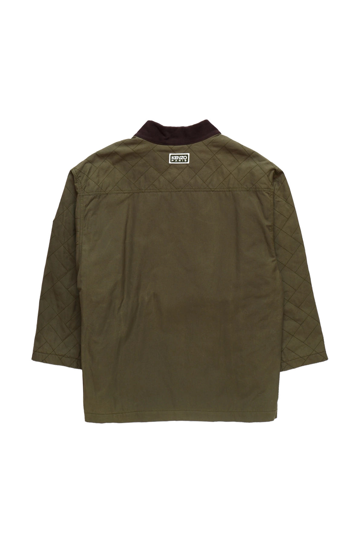 Kenzo Weave Kimono Coat Dark Khaki