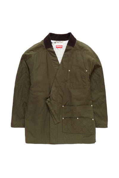 Kenzo Weave Kimono Coat Dark Khaki – ESSXNYC