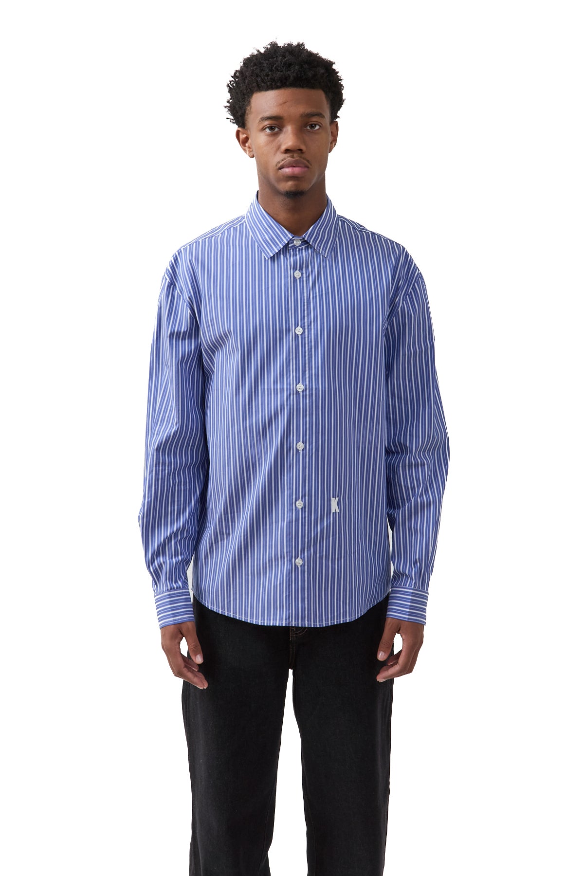 Krost Bold Striped Shirting Strong Blue