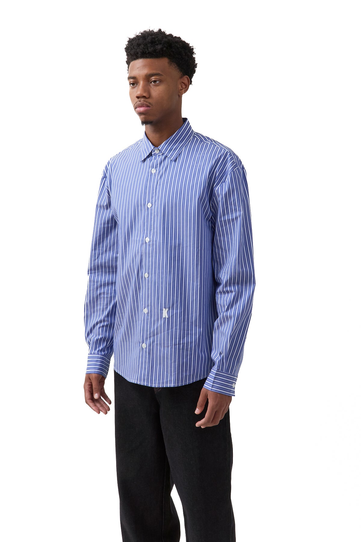 Krost Bold Striped Shirting Strong Blue