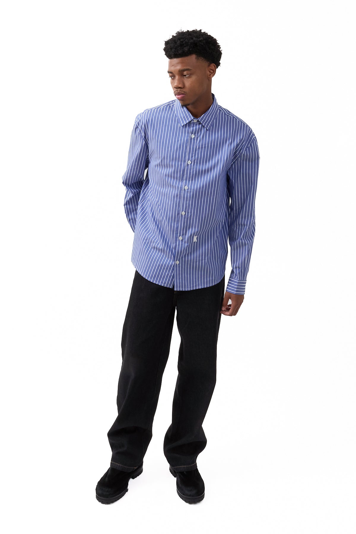 Krost Bold Striped Shirting Strong Blue