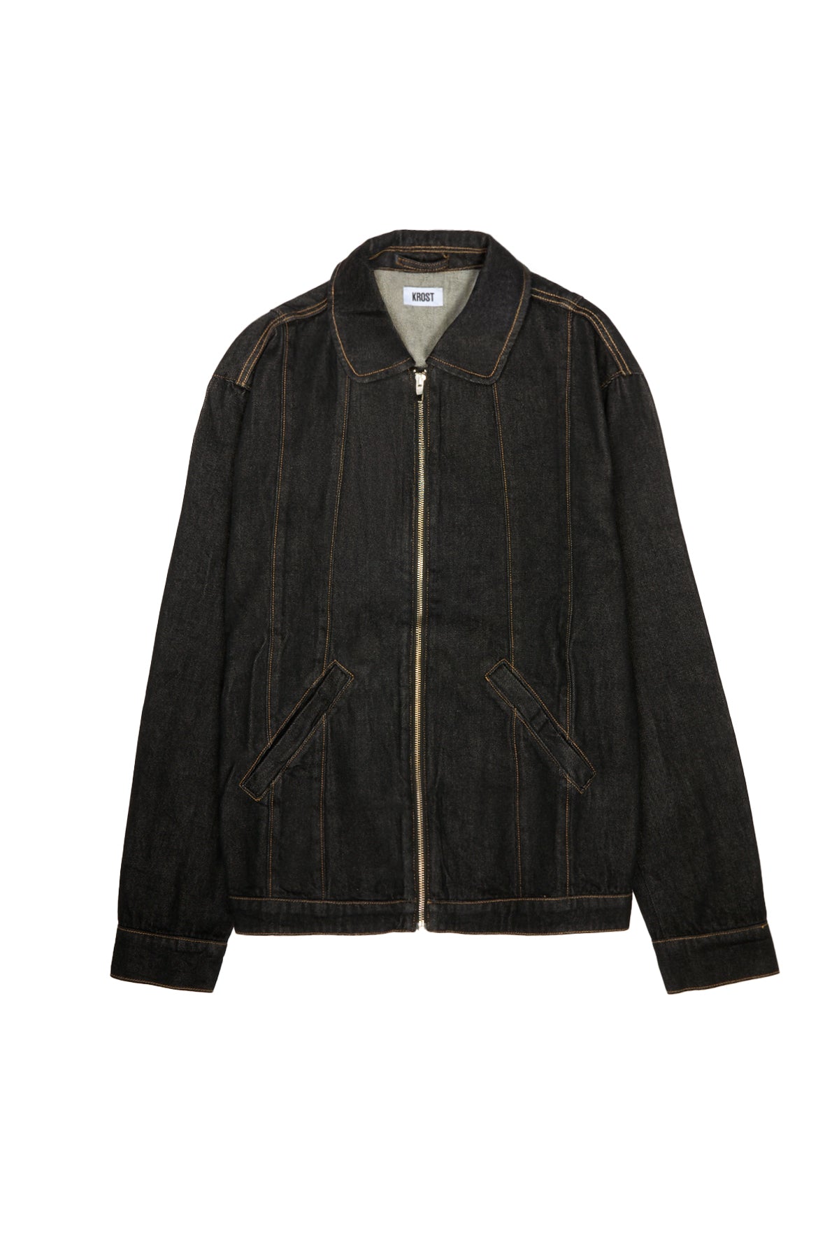 Krost Denim Combo Jacket Black – ESSXNYC