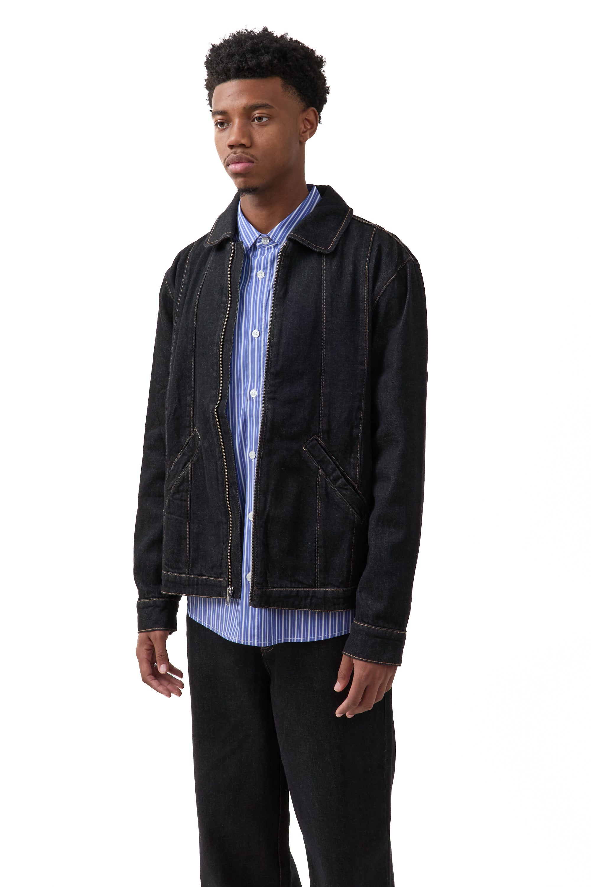 Krost Denim Combo Jacket Black
