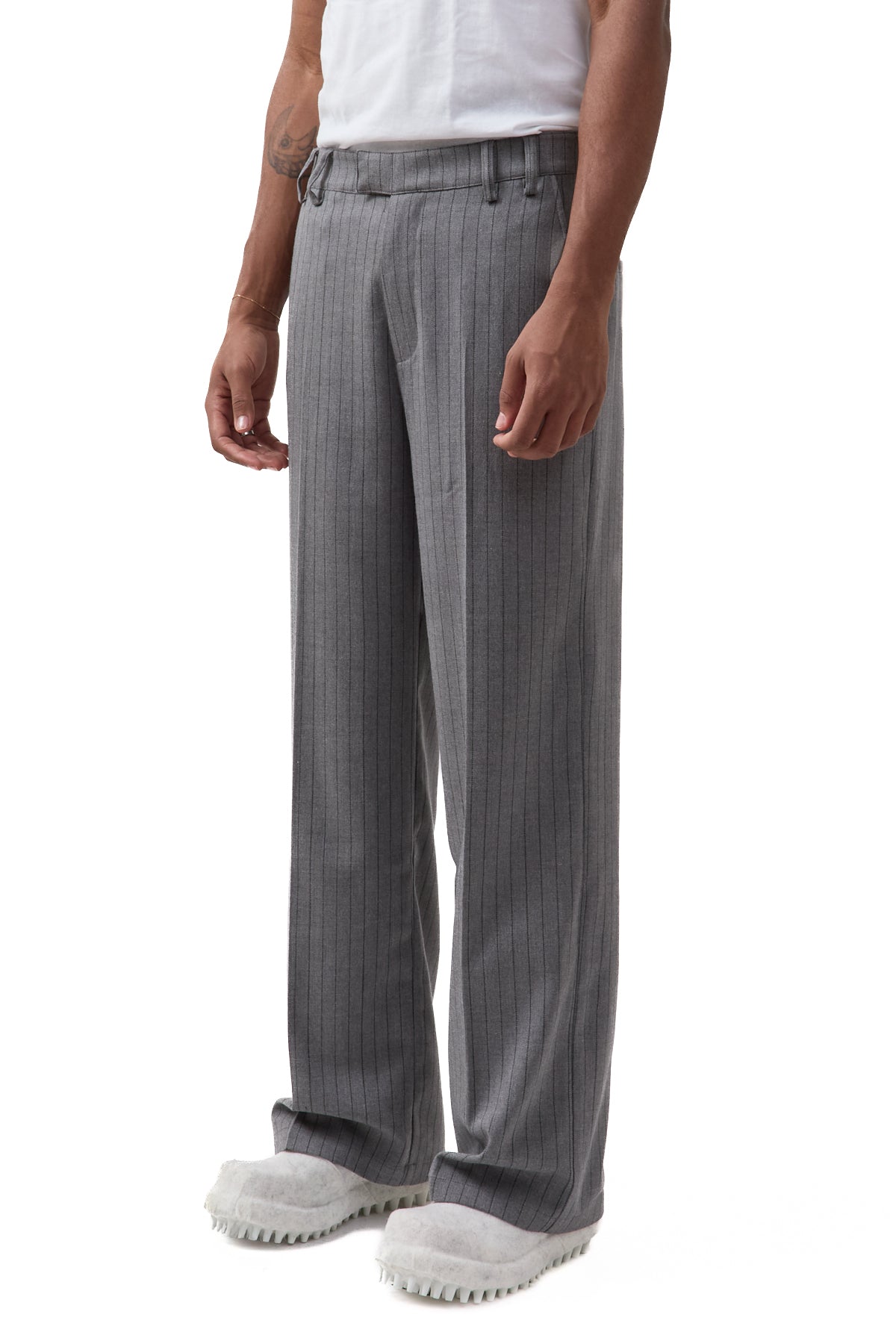 Krost Herringbone Pleated Trousers Nimbus Cloud