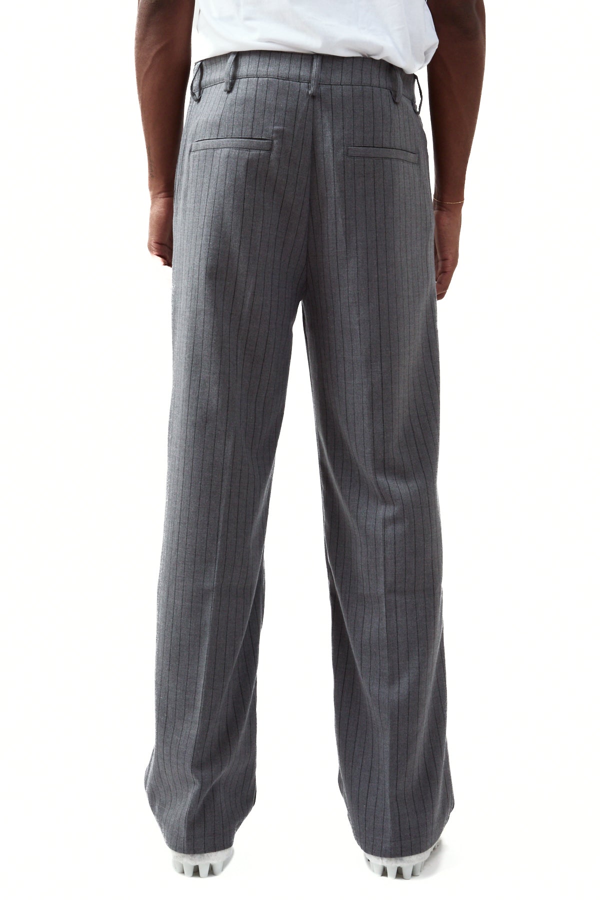 Krost Herringbone Pleated Trousers Nimbus Cloud